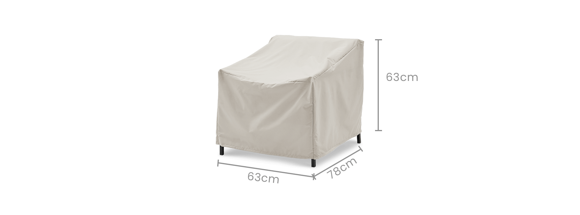 dimension of Sorrento Outdoor Armless Sofa Cover