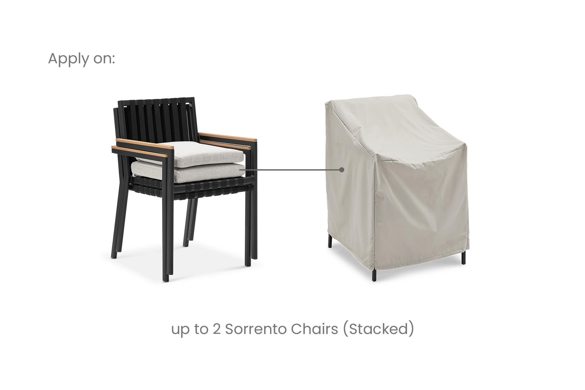 Sorrento Outdoor Dining Chair Set Cover 4