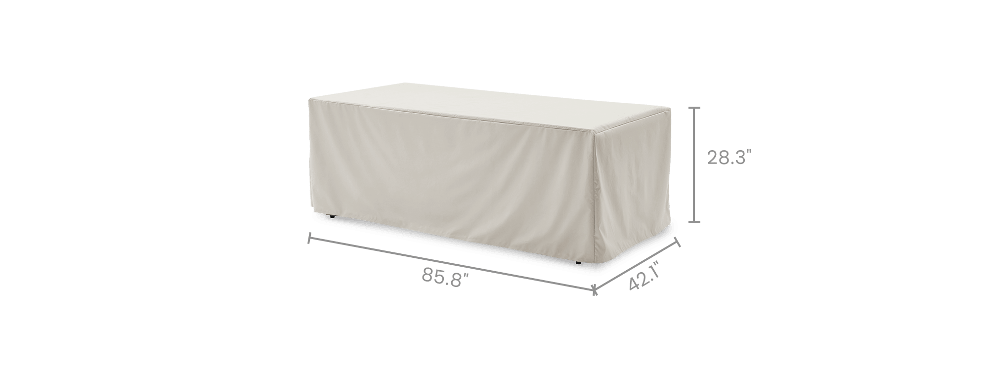 dimension of Sorrento Outdoor Dining Table Cover