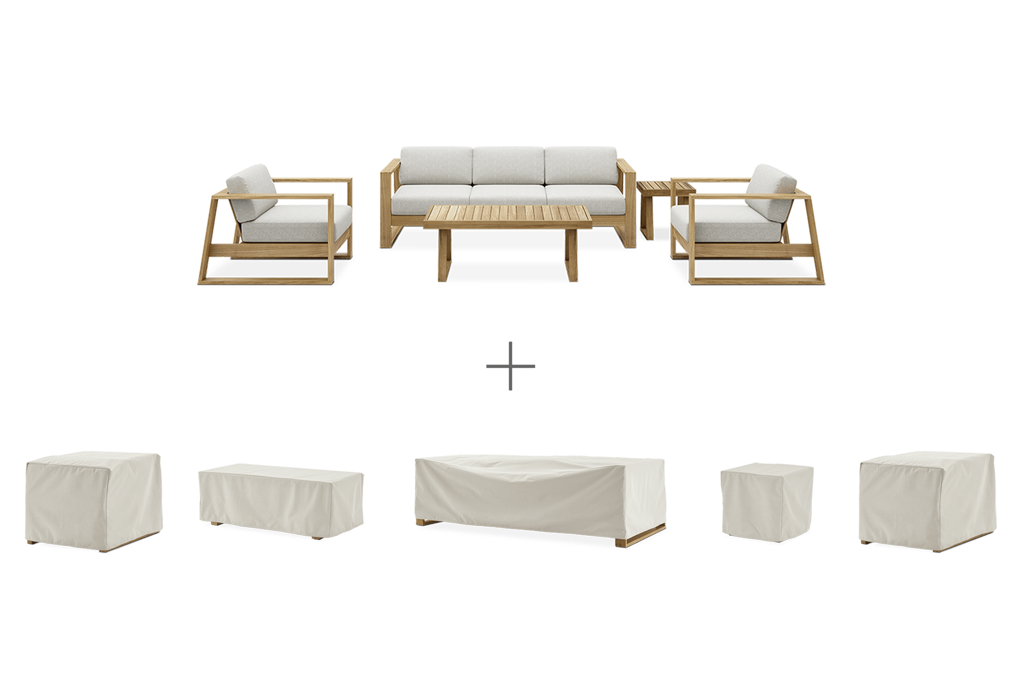 Rio Outdoor 3 Seater Sofa, 2 Lounge Chairs & Table Set