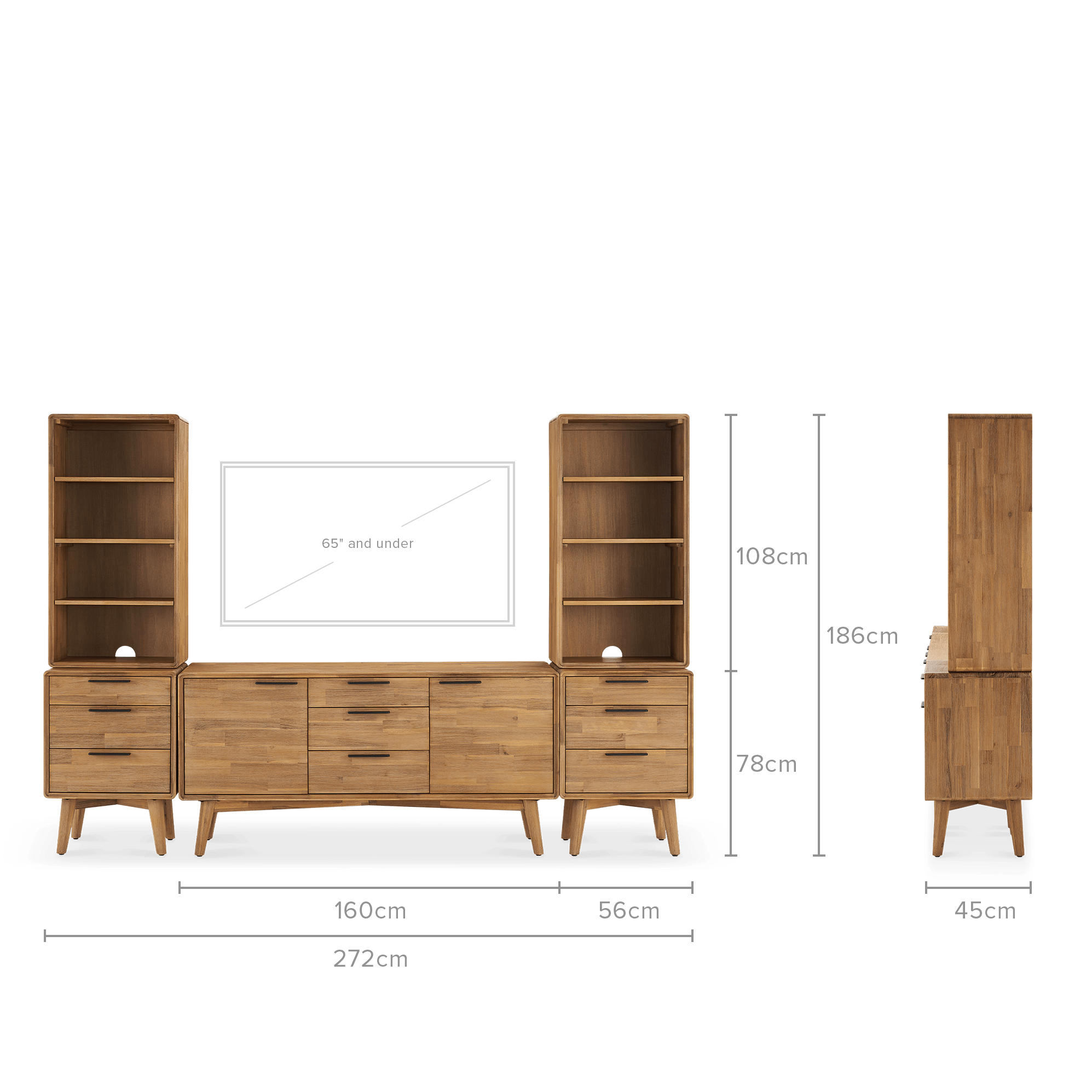 dimension of Seb TV Storage System
