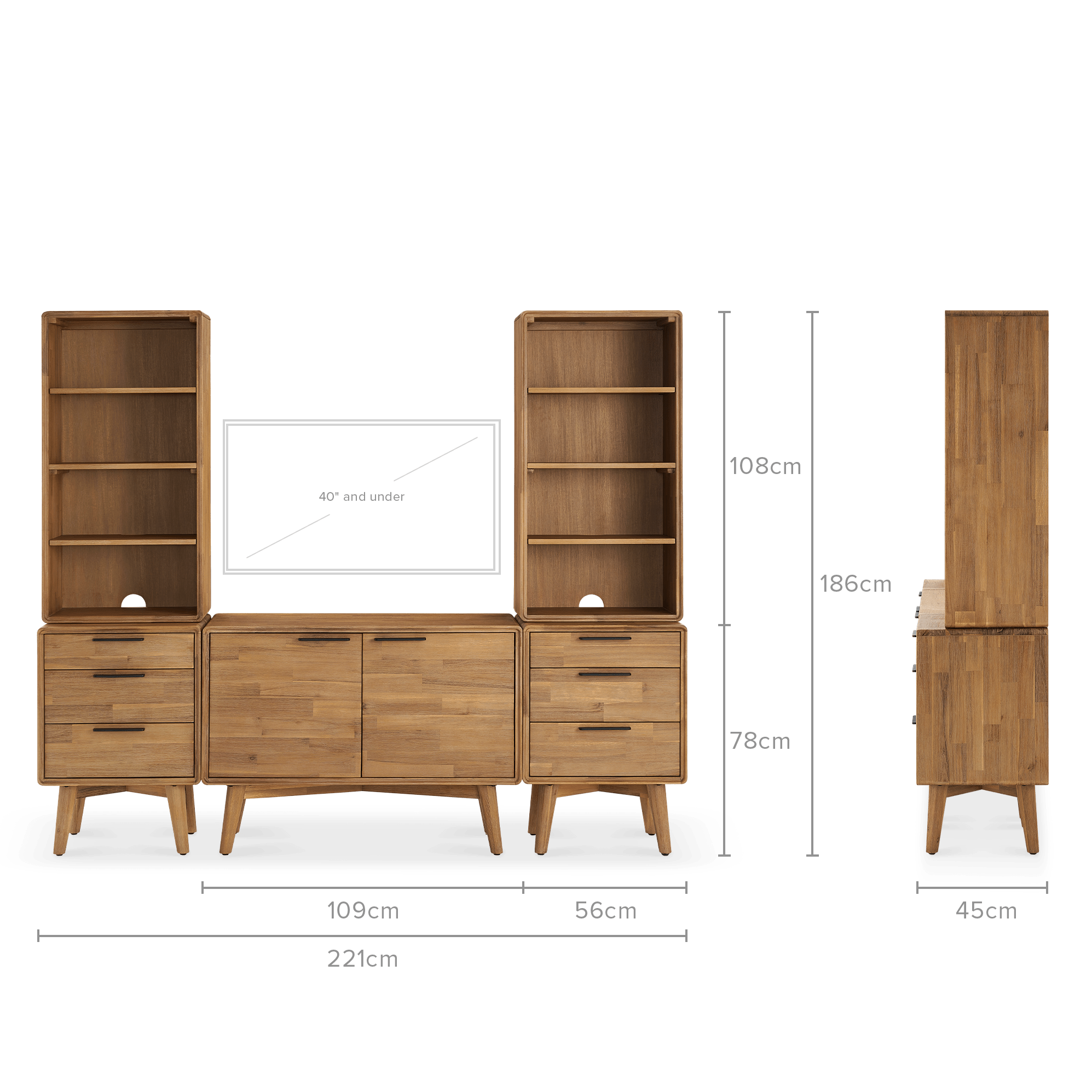 dimension of Seb TV Storage System