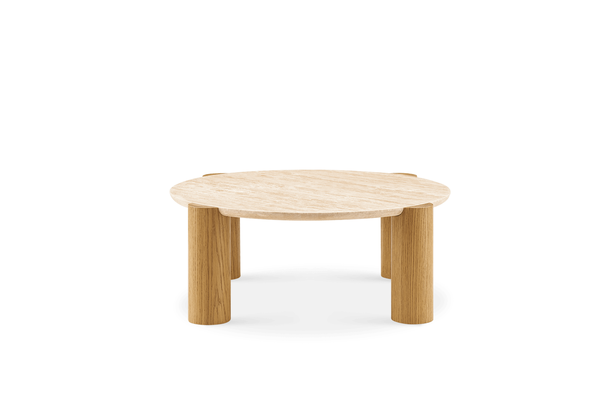 Albie Travertine Round Coffee Table 7