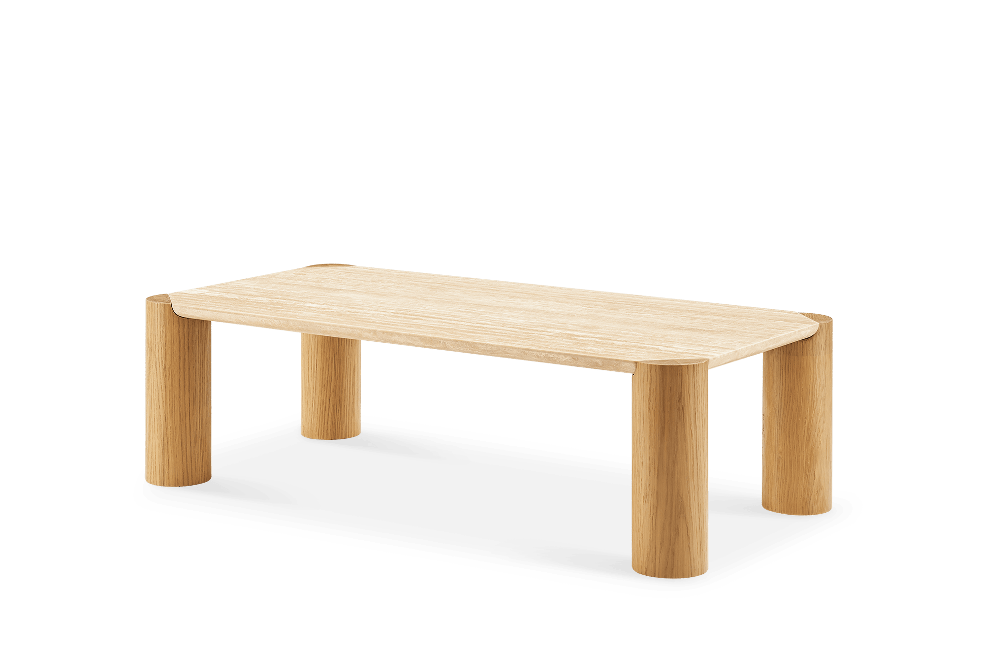 Albie Travertine Rectangular Coffee Table 5
