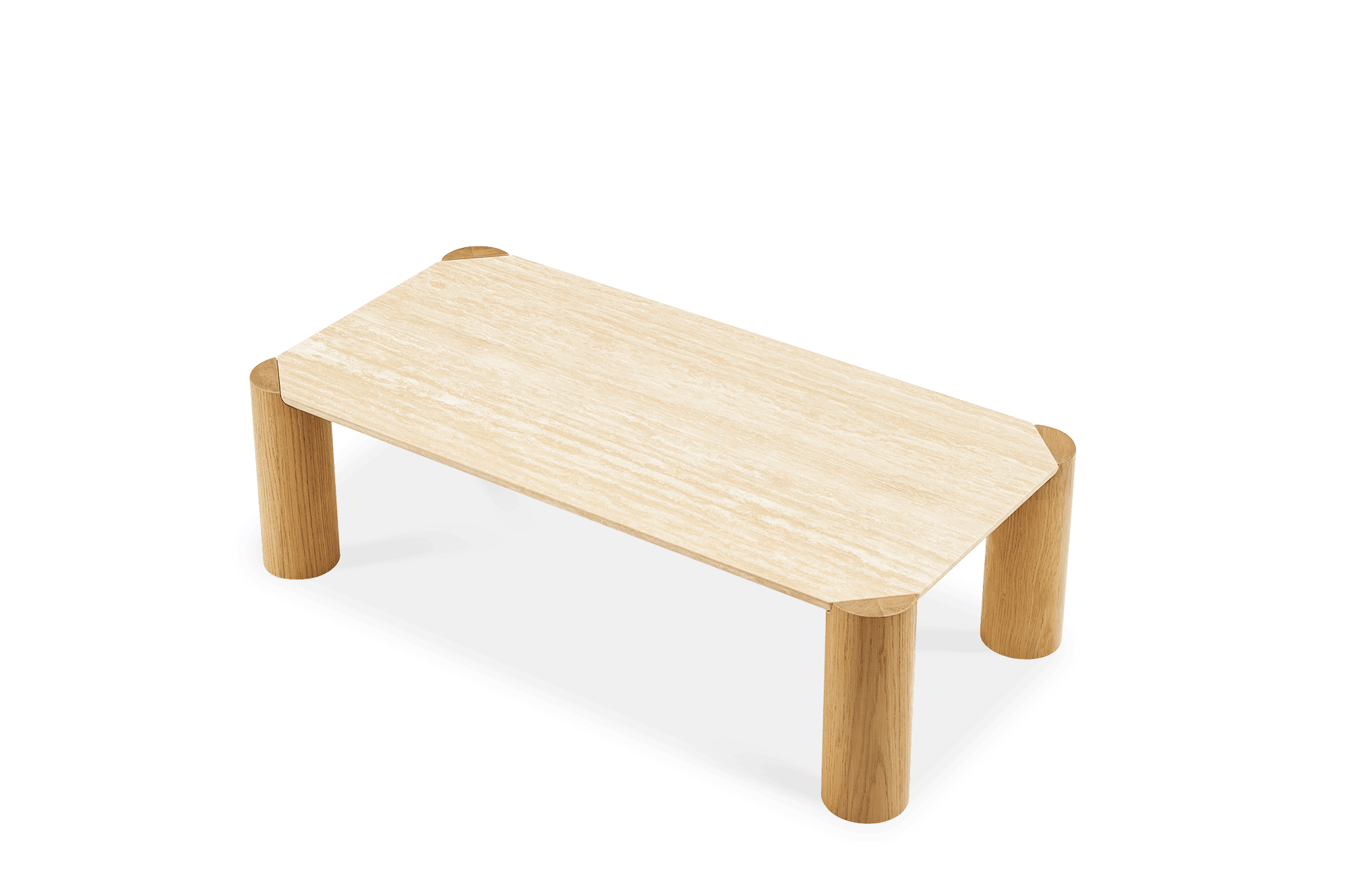 Albie Travertine Rectangular Coffee Table 6