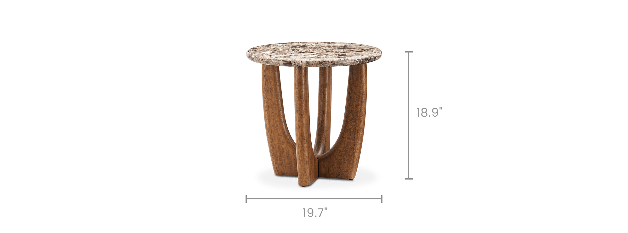 dimension of Elio Marble Round Side Table