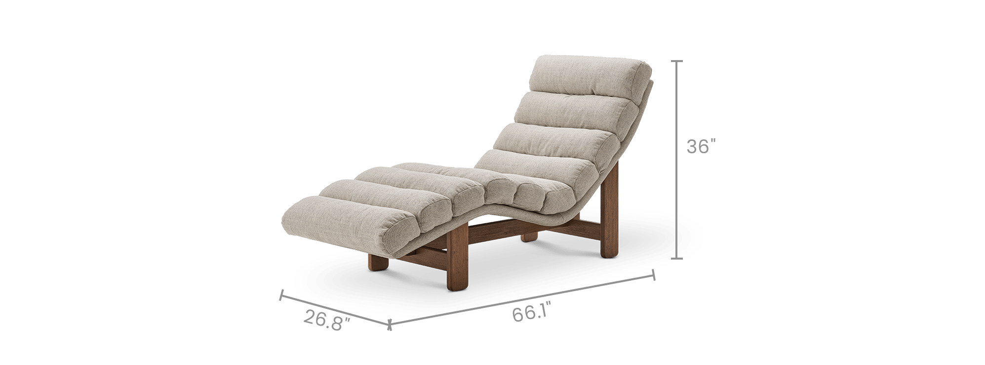 dimension of Philippe Chaise Lounge