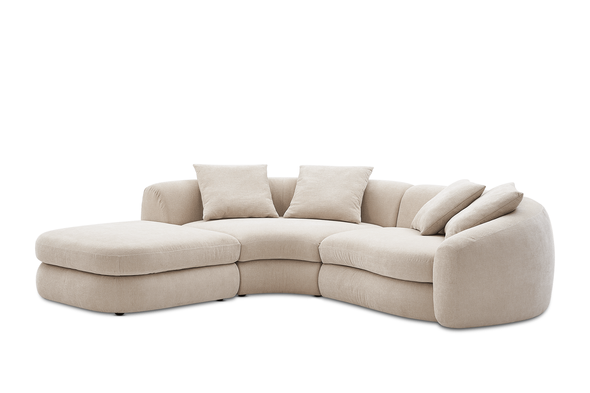 Fable Single Arm Sectional Sofa Left Facing, (Vermont) Performance Oyster