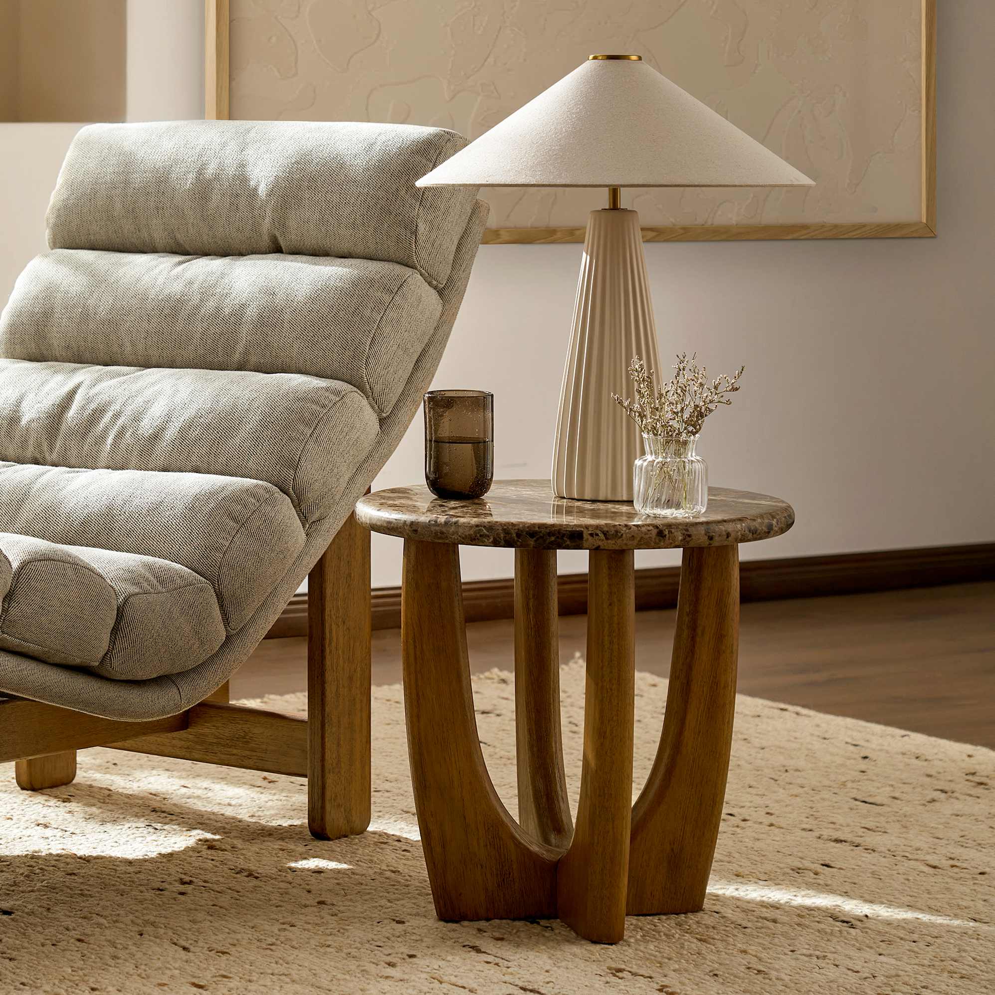 Alba Fluted Ceramic Table Lamp 3