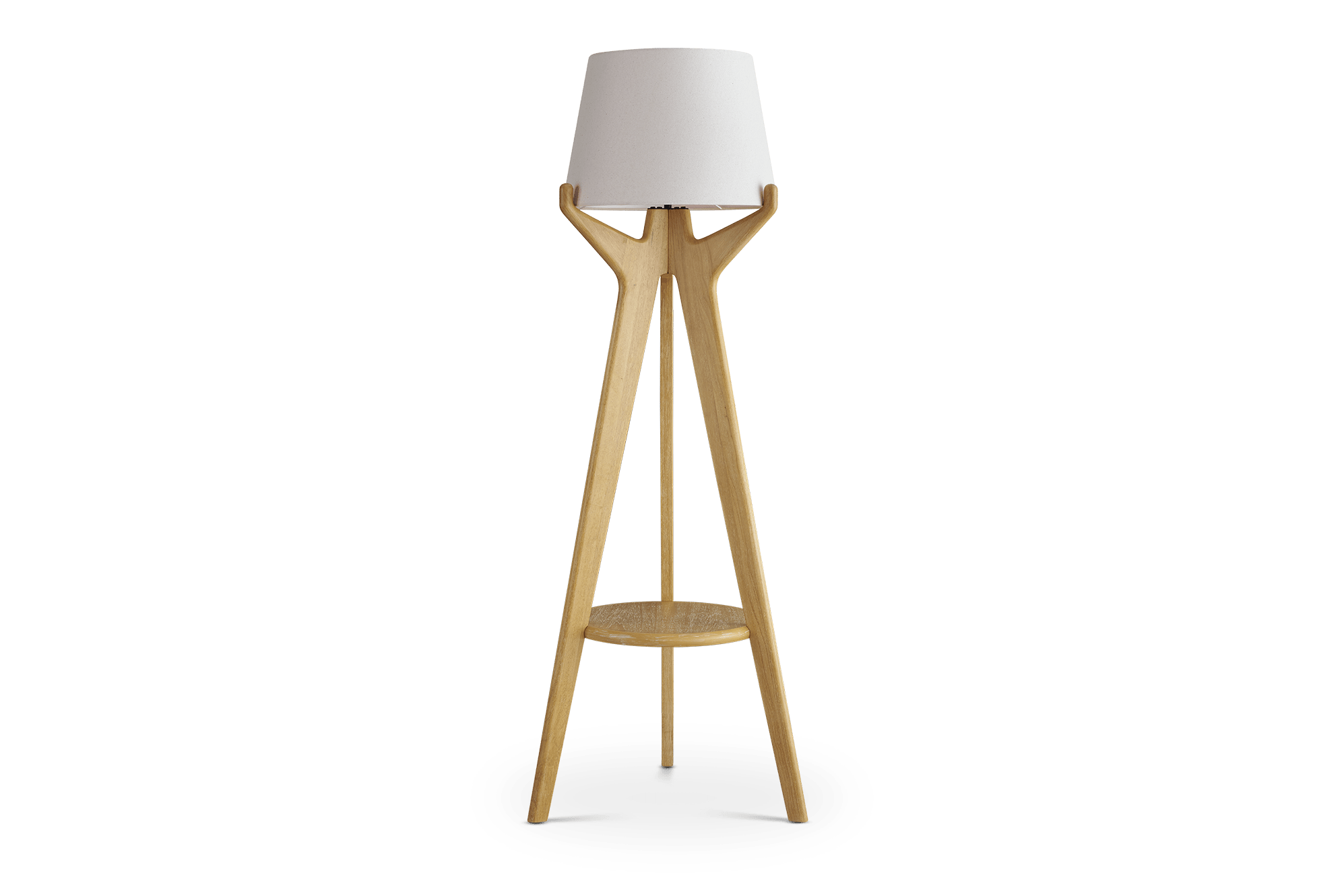 Karo Tripod Floor Lamp, Whitewashed