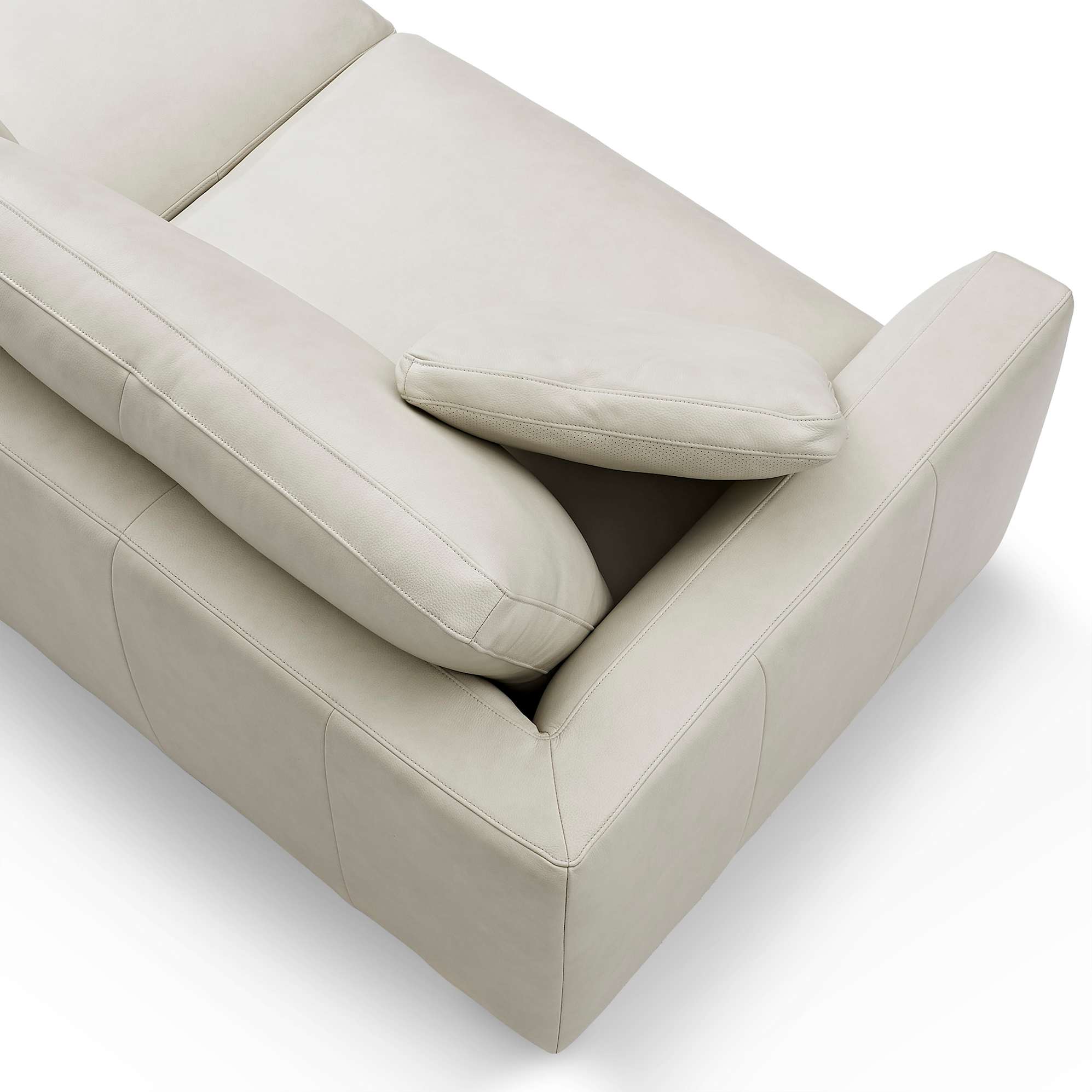 Hamilton Leather Chaise Sectional Sofa 6