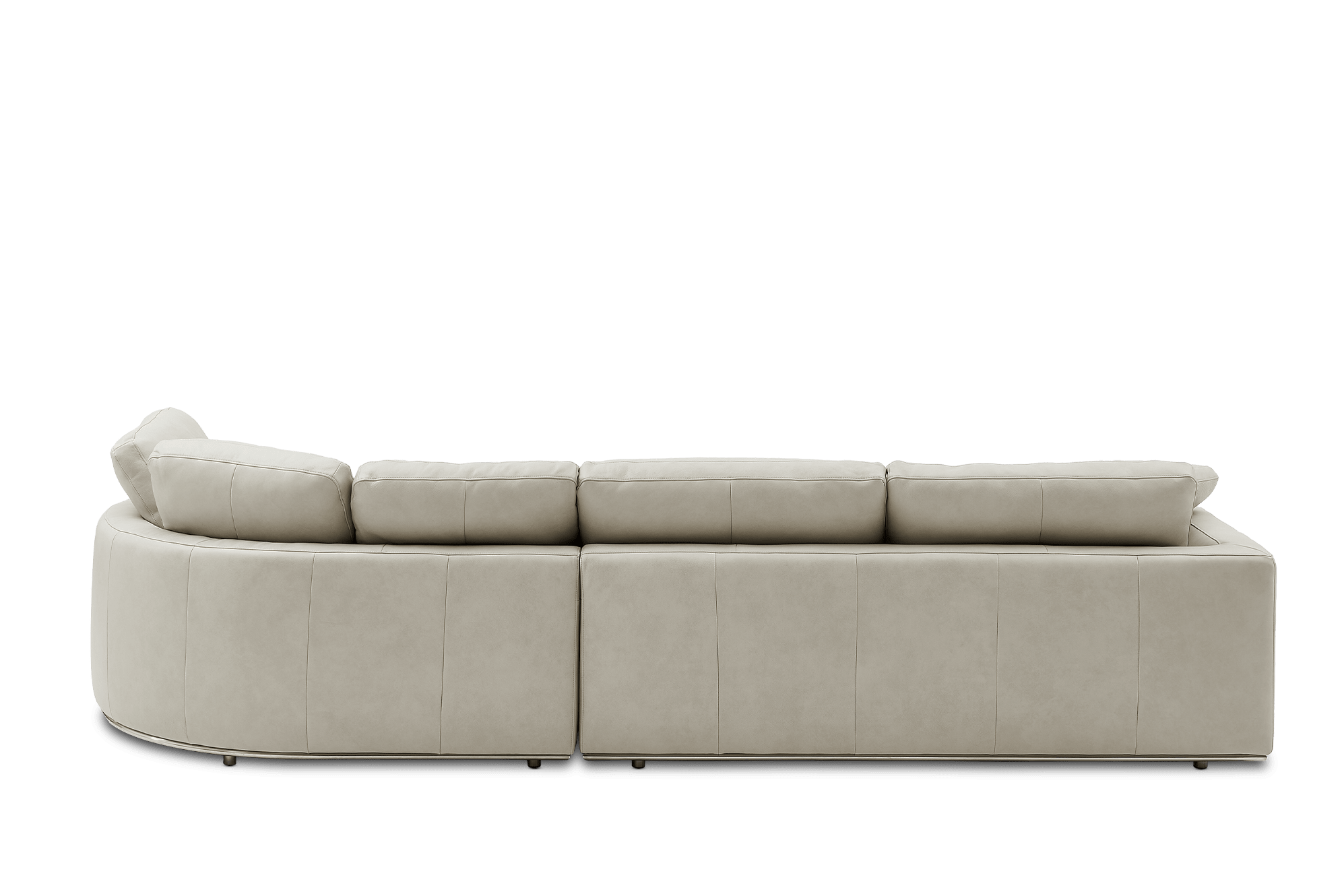 Hamilton Leather Round Chaise Sectional Sofa 10