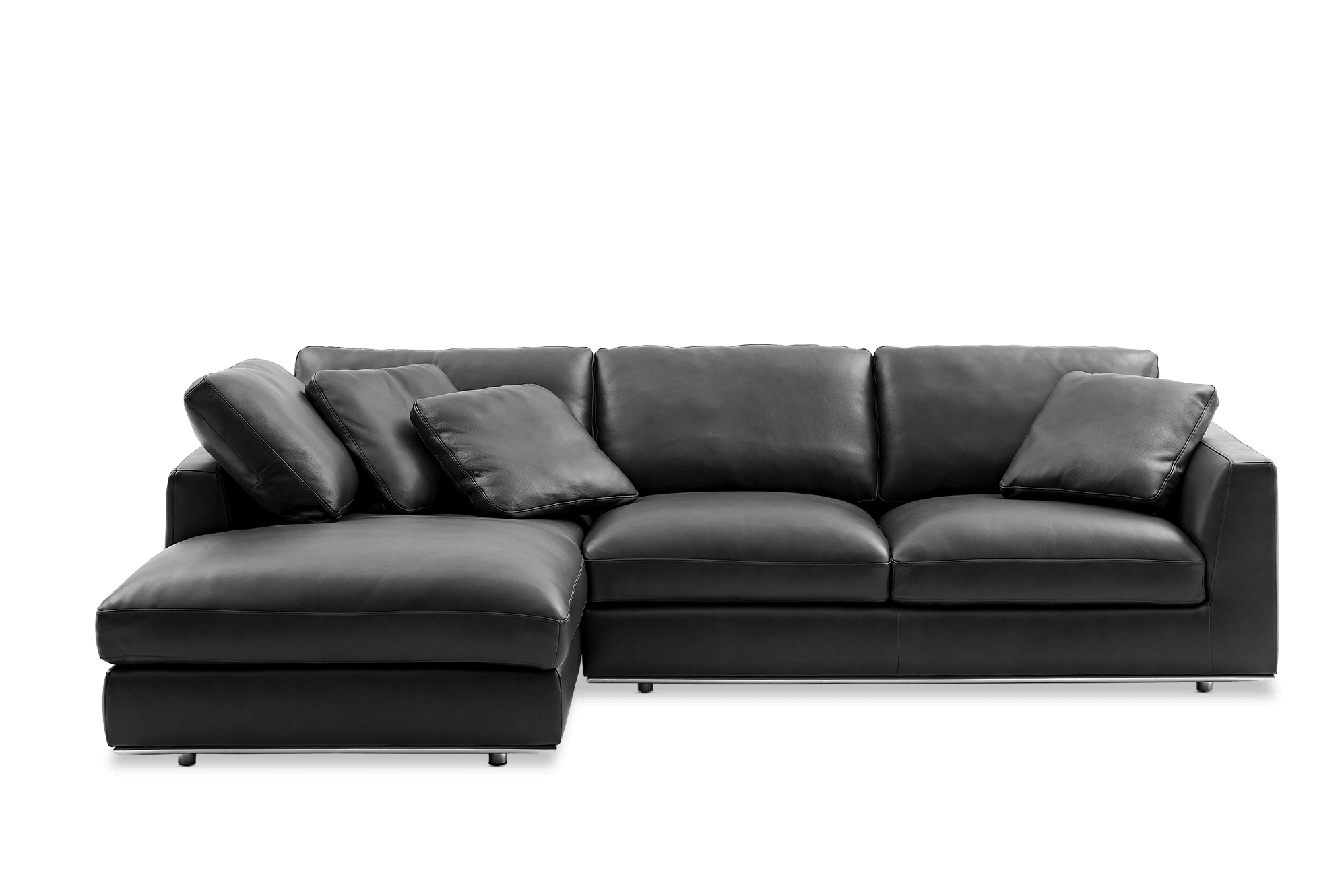 Hamilton Leather Chaise Sectional Sofa
