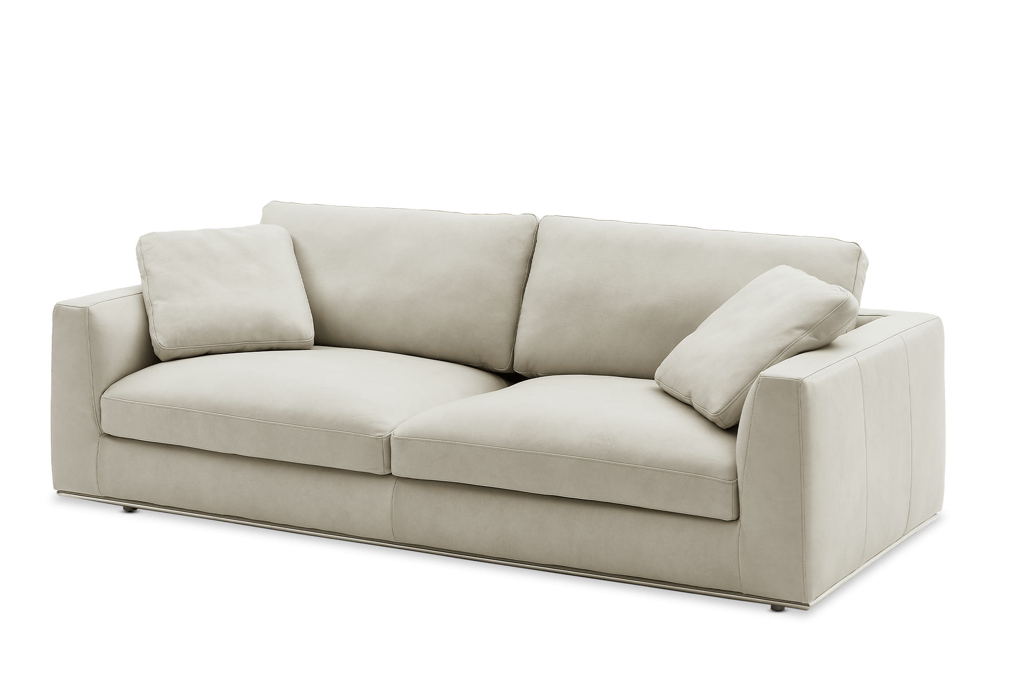 Hamilton Leather 3 Seater Sofa 8