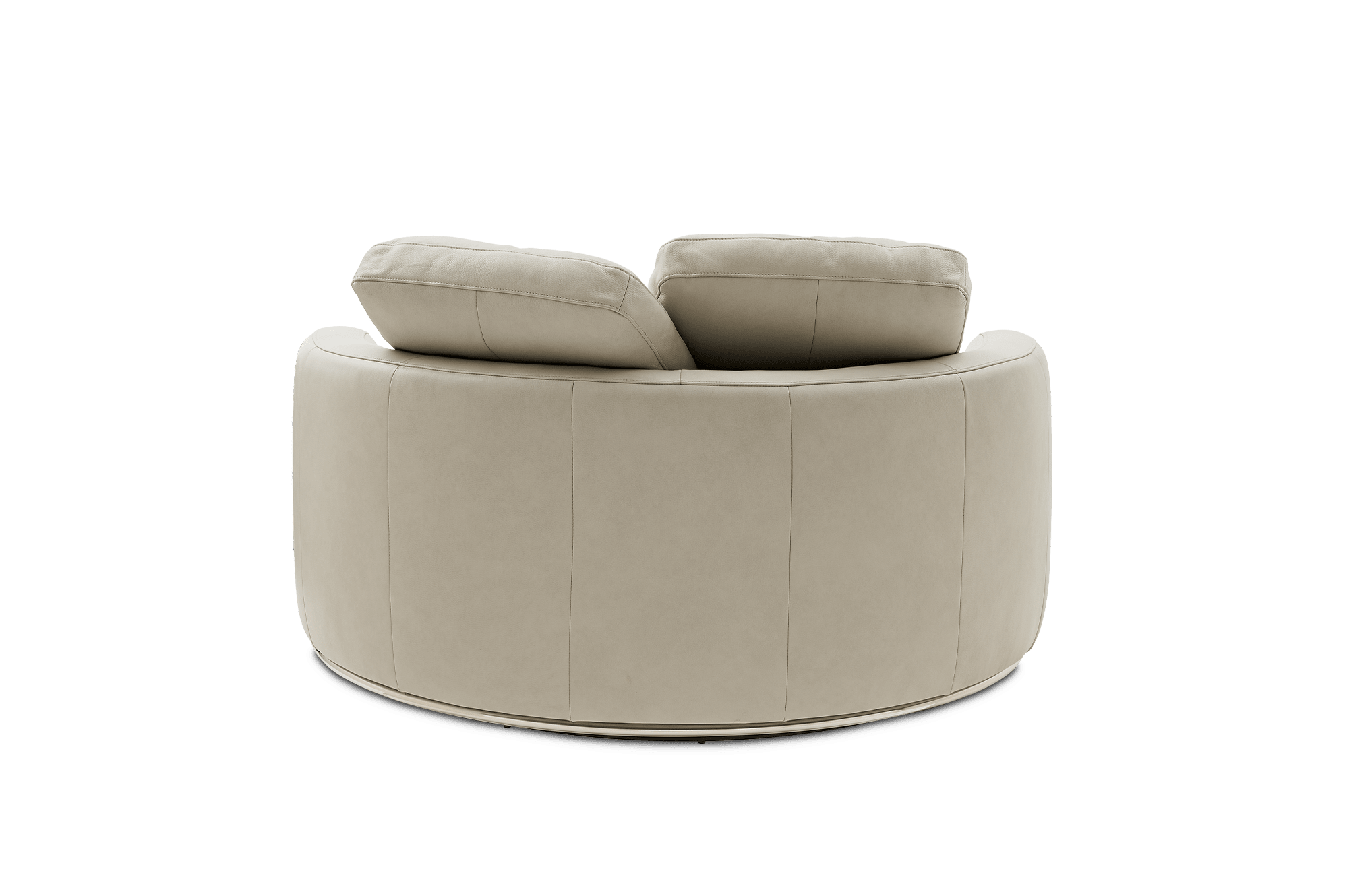 Hamilton Leather Round Swivel 1.5 Seater Armchair 8