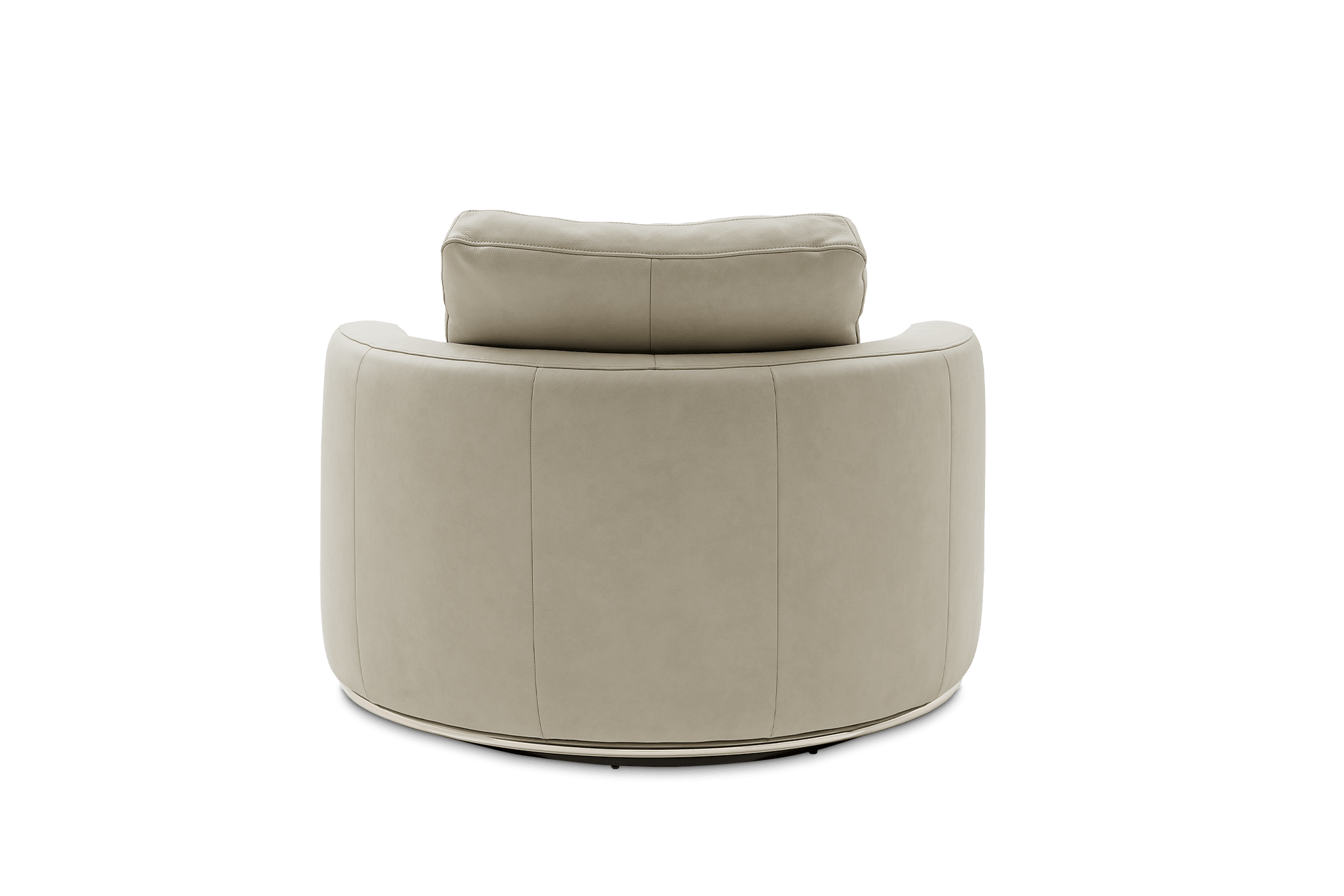 Hamilton Leather Round Swivel Armchair 9
