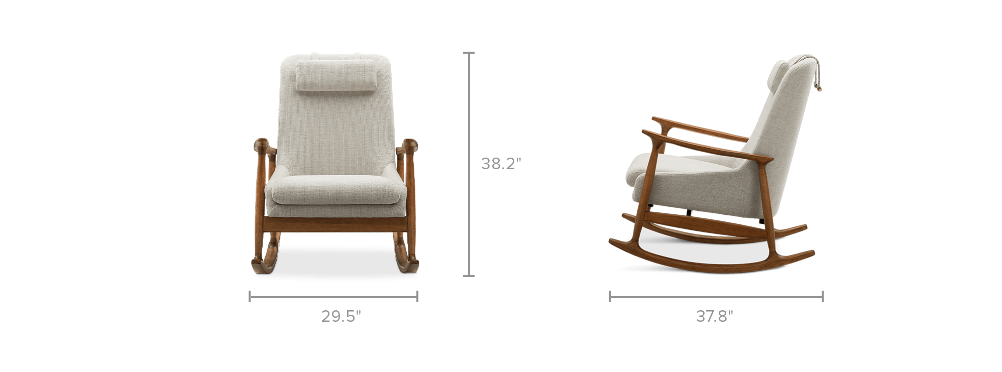 dimension of Desmond Rocking Armchair