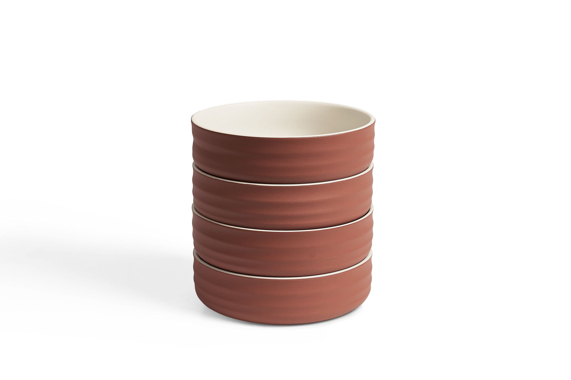 Audrey Brick Red Serving Bowls, Set of 4