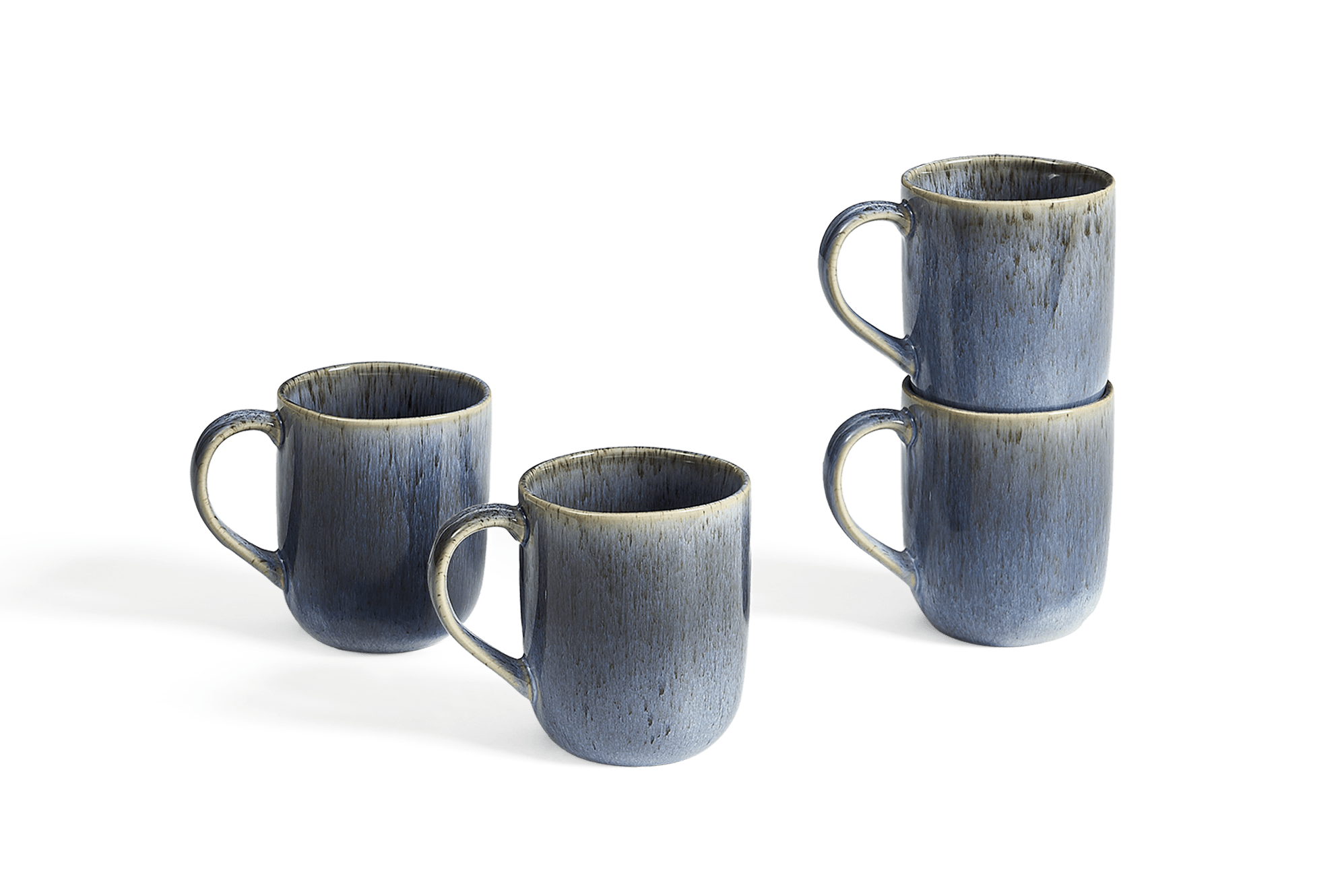 Renoir Moonlight Blue Mugs, Set of 4