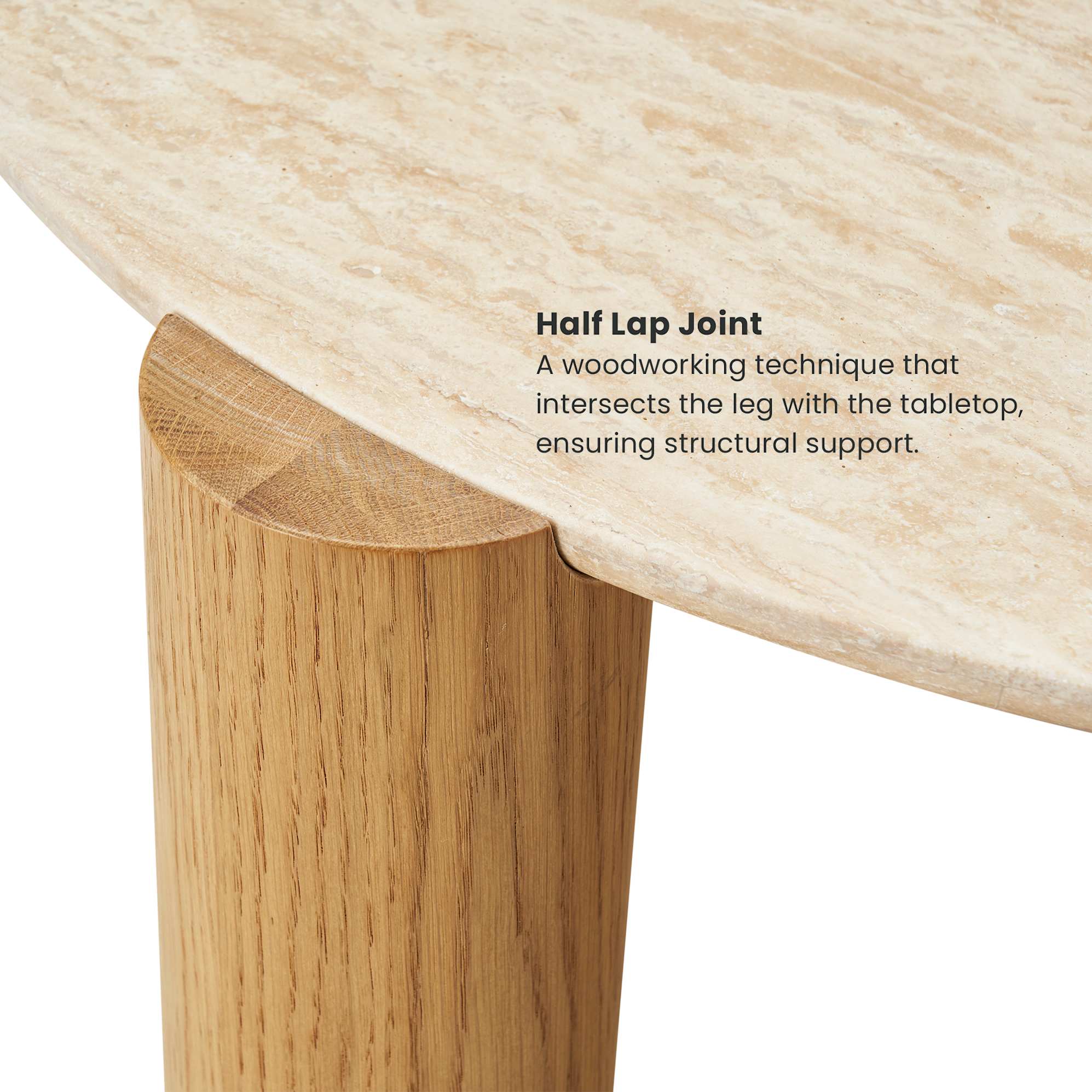 Albie Travertine Round Coffee Table 4