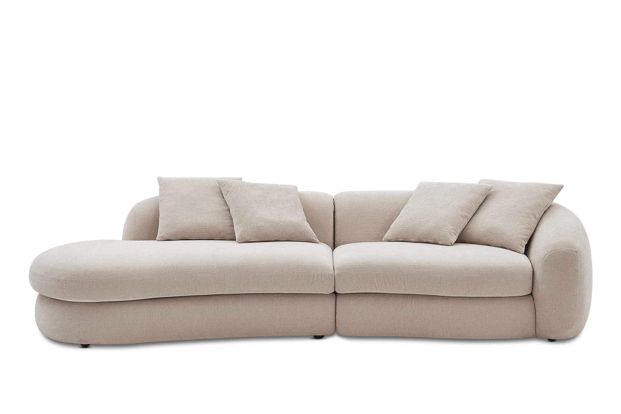 Fable Side Chaise Sofa Left Facing, (Vermont) Performance Oyster