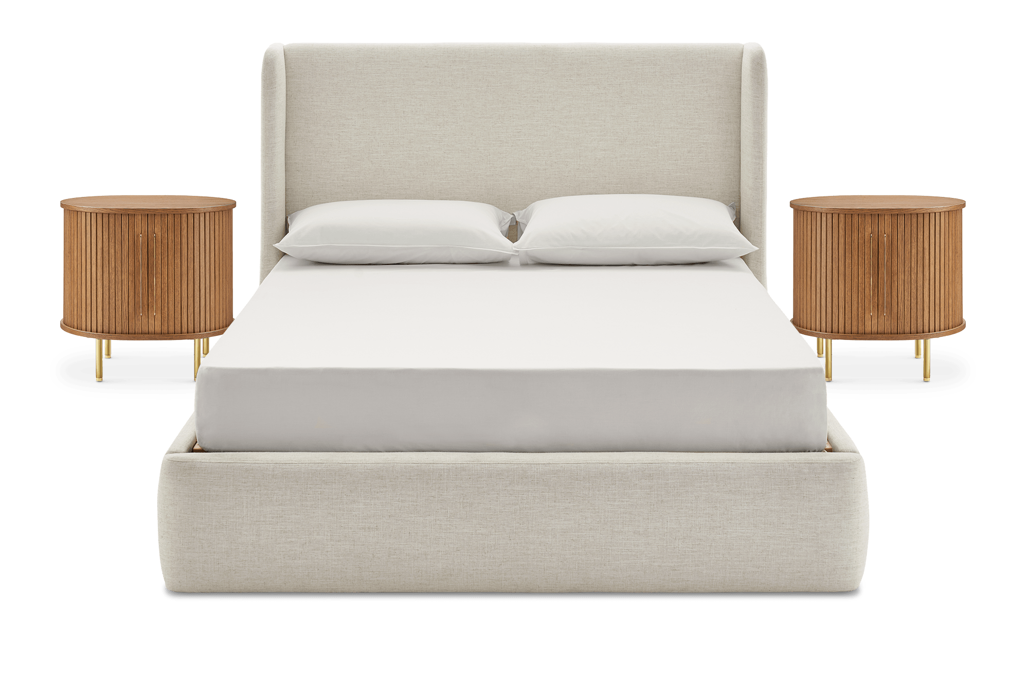 Dalton Bed with 2 Harper Side Table Set 1