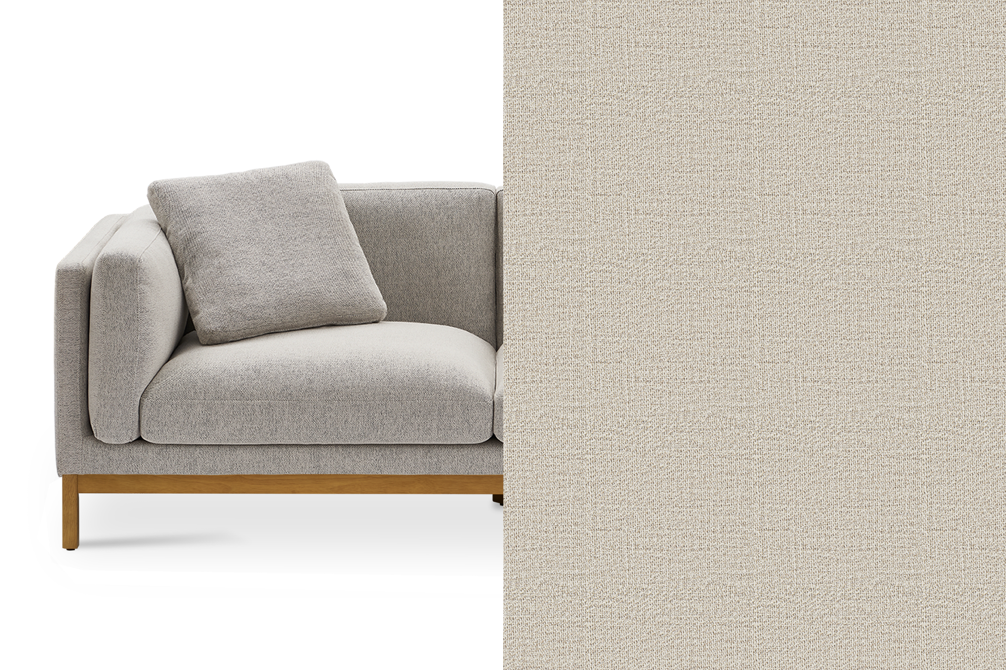 Owen Armchair Customized, Performance Creamy White (Natural Leg)