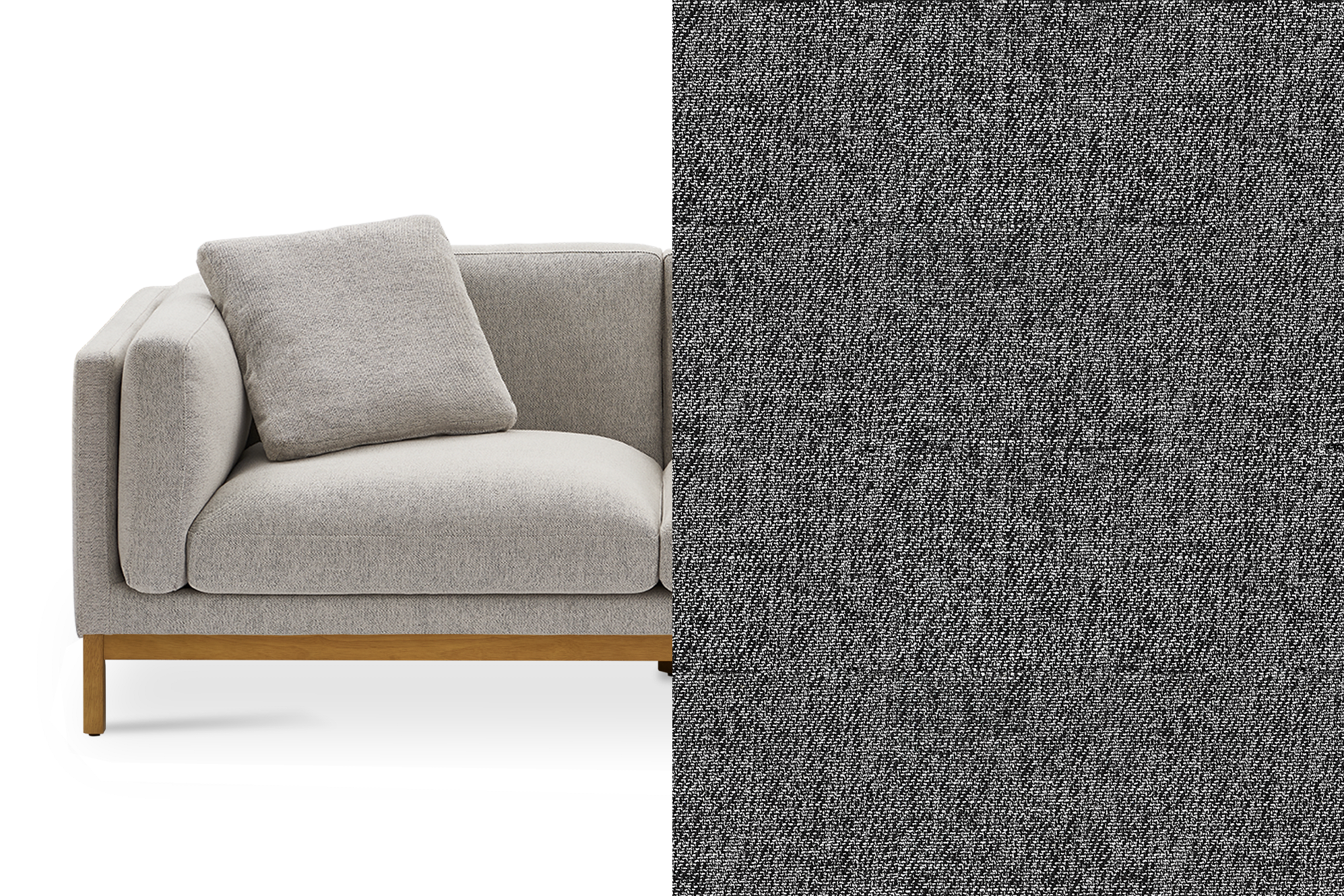 Owen Armchair Customized, Charcoal Grey (Natural Leg)
