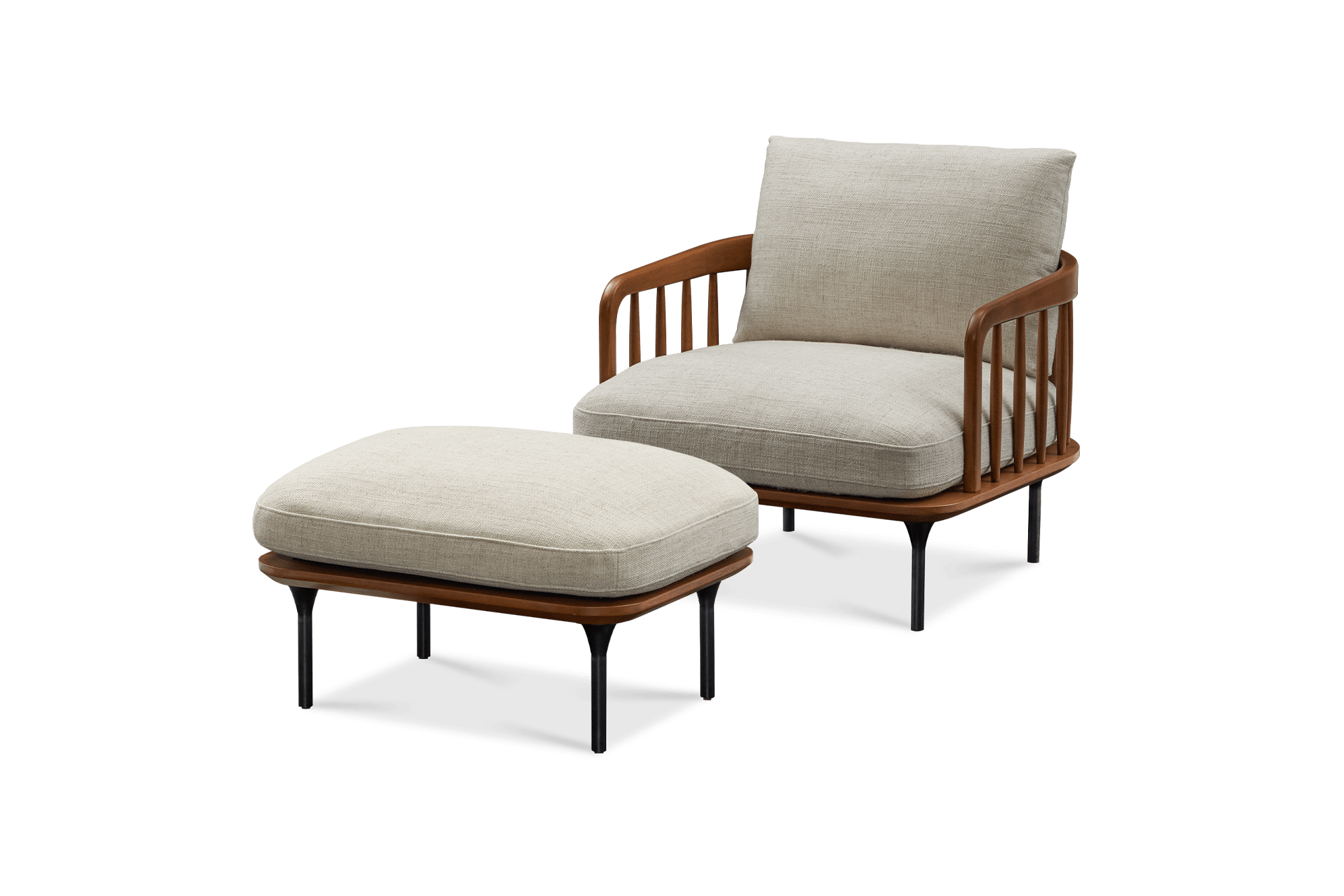 Wayne Armchair with Ottoman