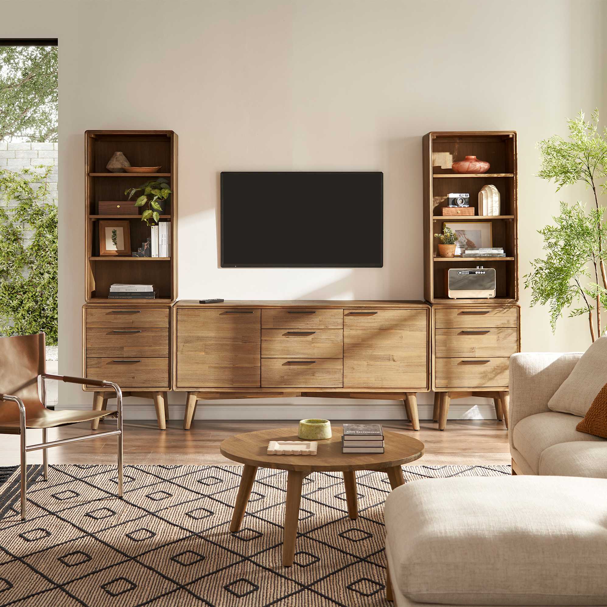 Seb Side Console with Hutch lifestyle