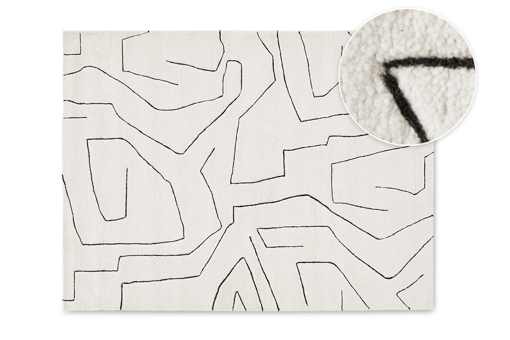 Mira Area Rug, Ivory, 274 x 366cm