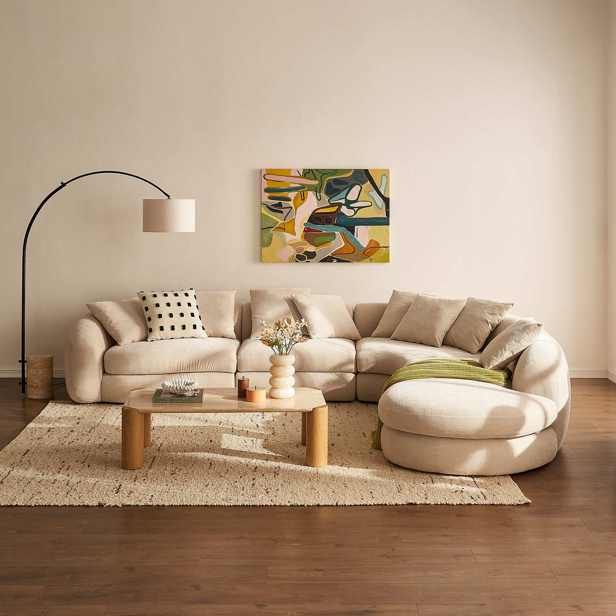 Fable Performance Fabric Extended Chaise Sectional Sofa 3