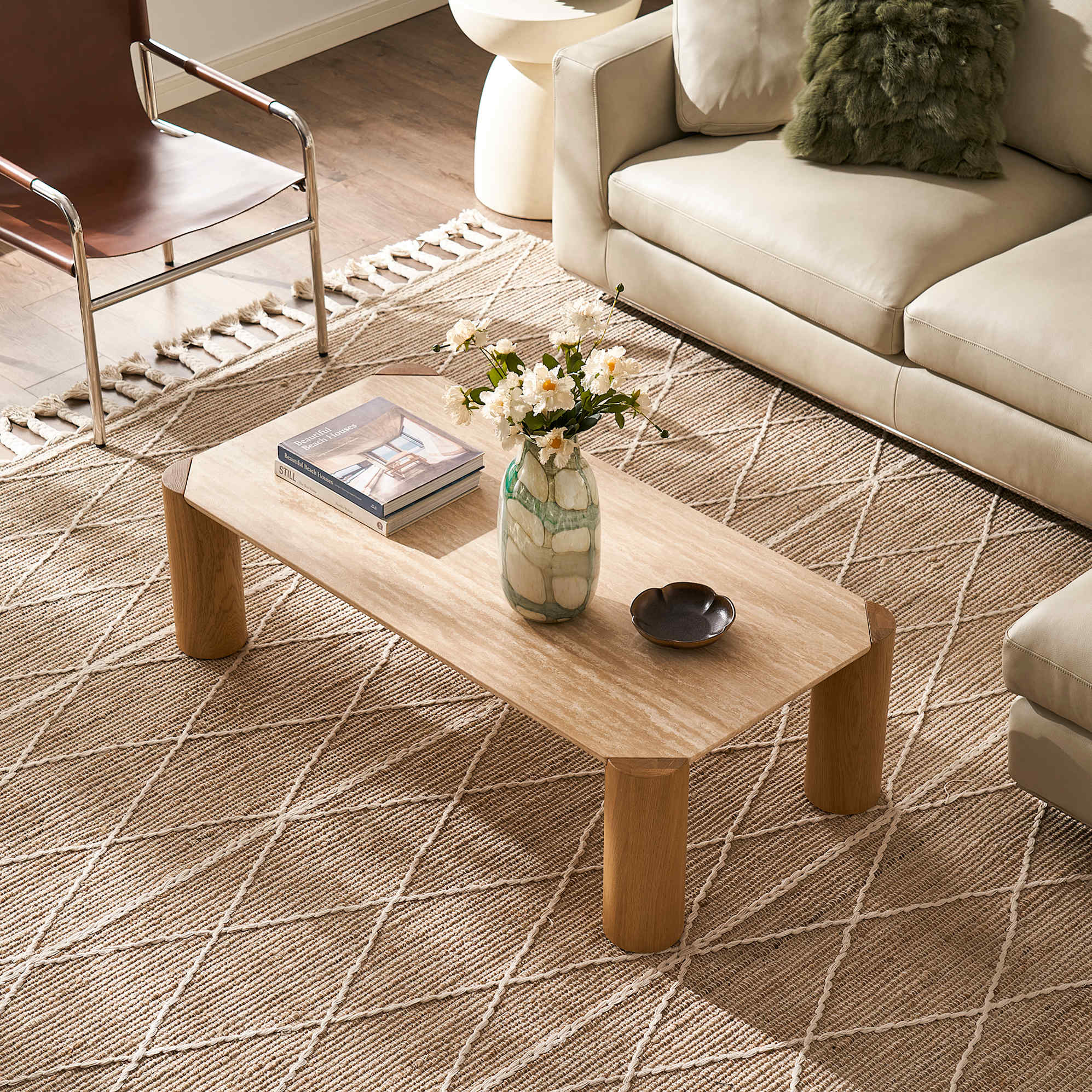Albie Rectangular Coffee Table, 120cm lifestyle