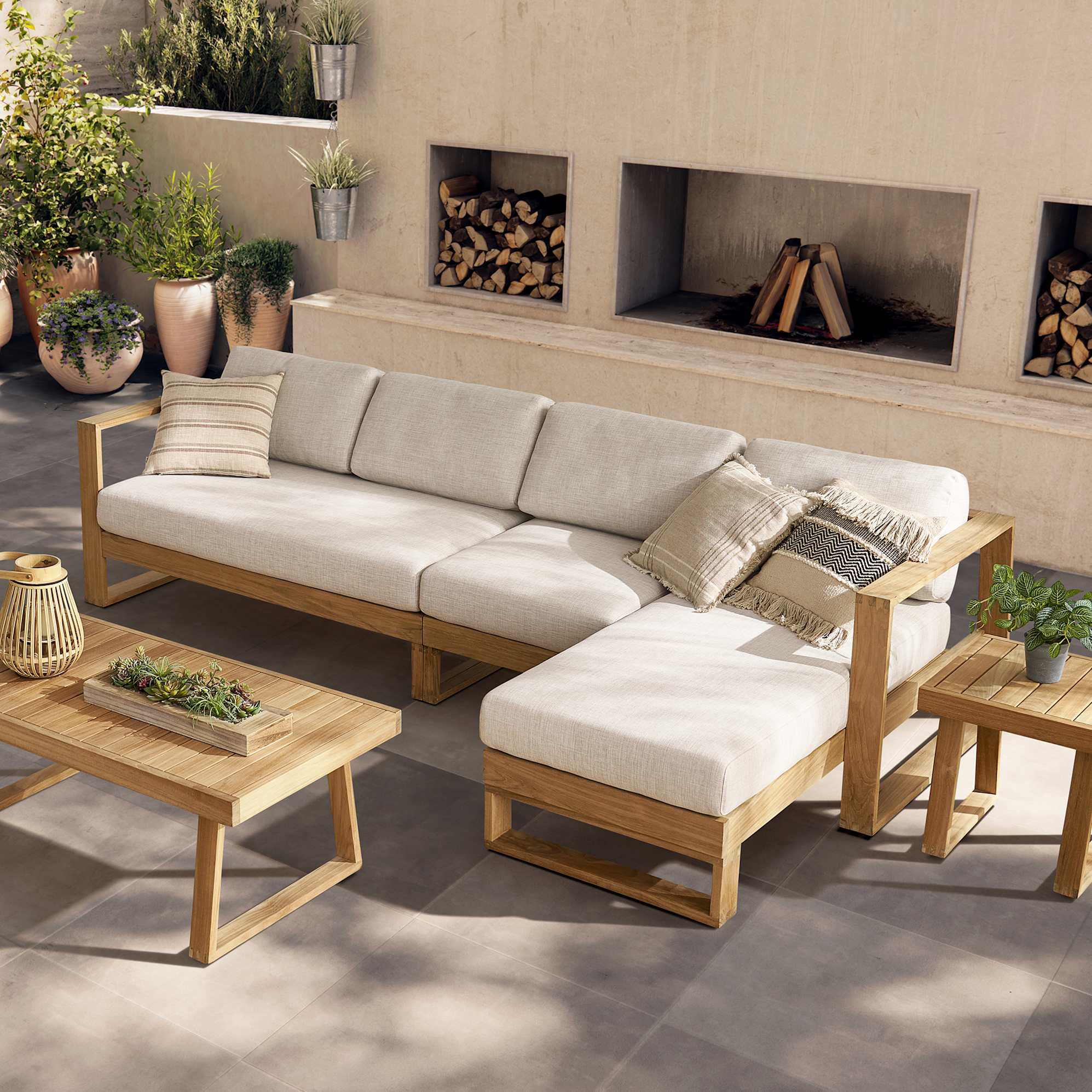 Rio Outdoor Extended Chaise Sectional Sofa 0