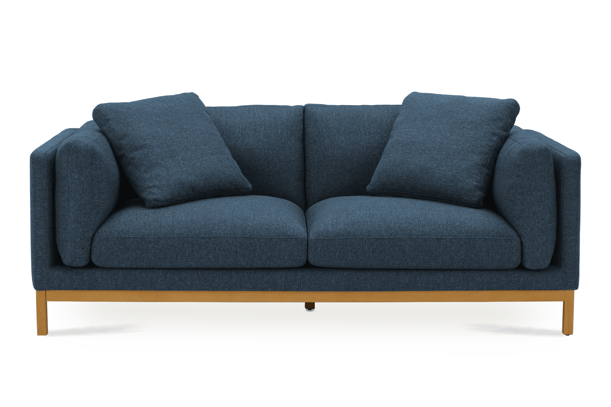 Owen 3 Seater Sofa Customized, Indigo Blue (Natural Leg)