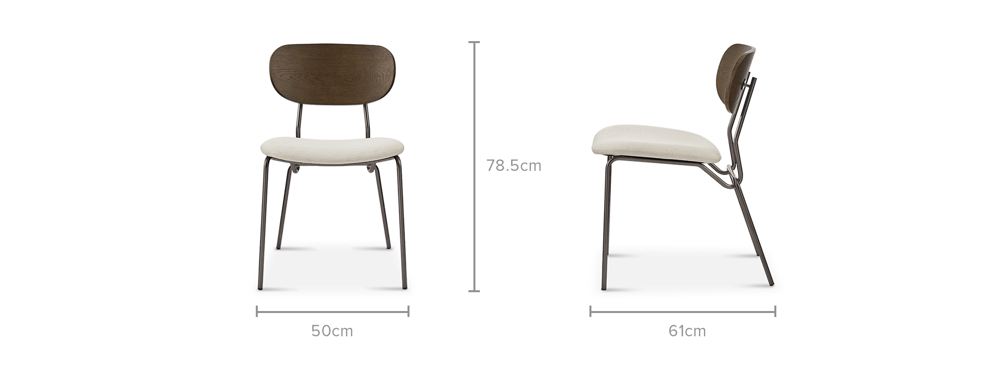 dimension of Winslow Bentwood Dining Chair