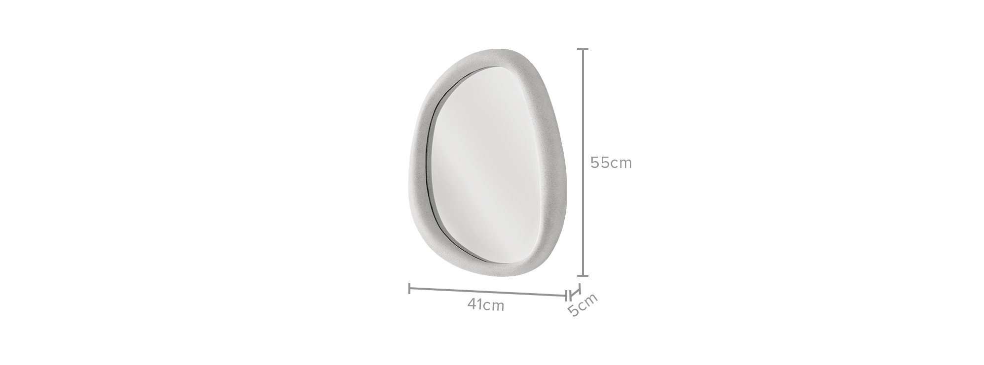 dimension of Luna Small Wall Mirror