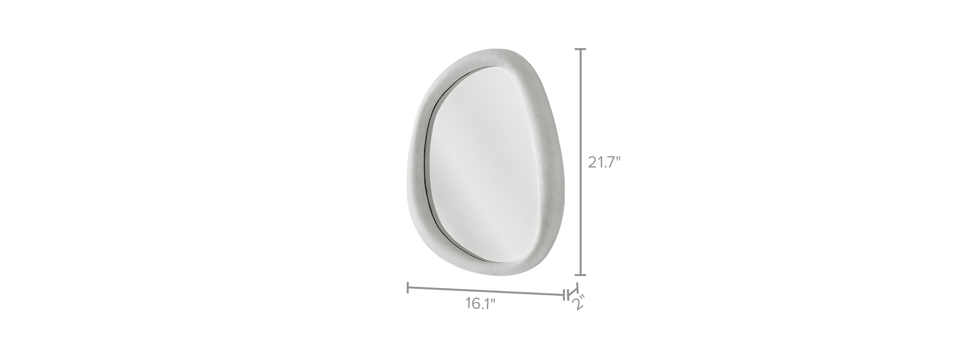dimension of Luna Small Wall Mirror