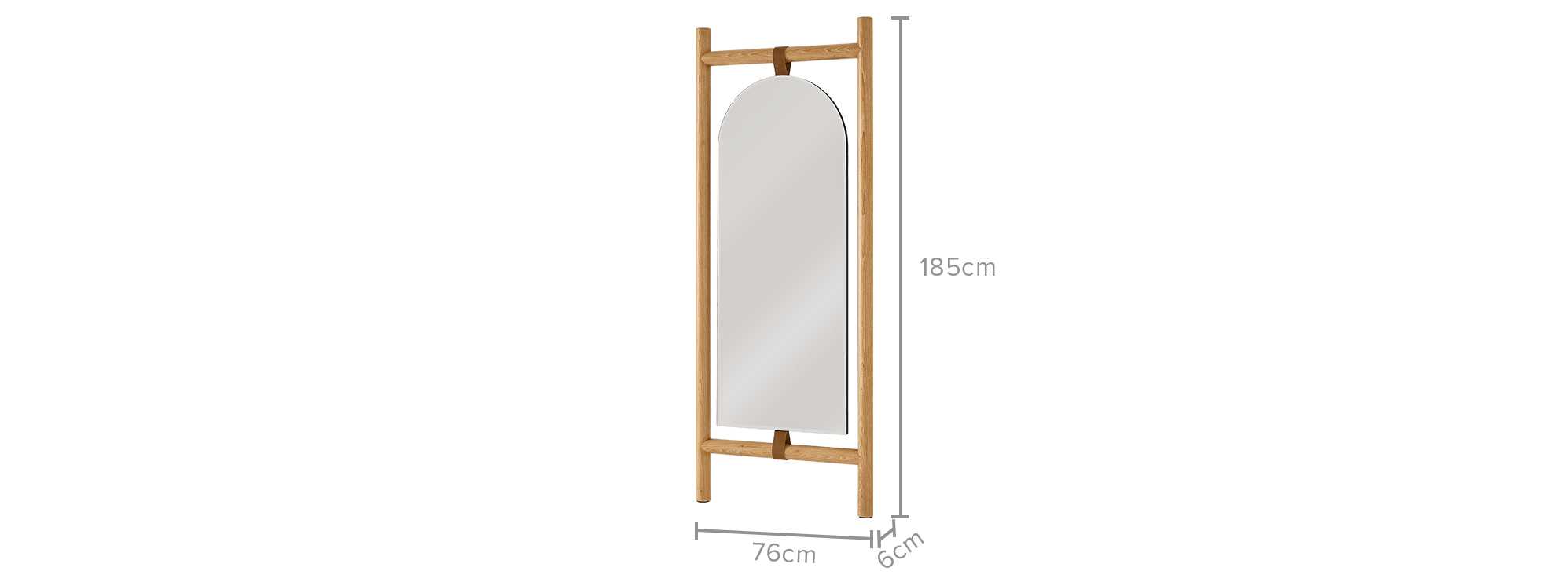 dimension of Aurora Floor Mirror