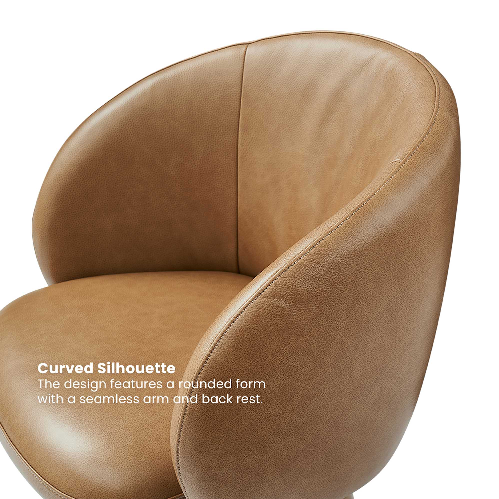 Cassidy Leather Swivel Chair 5