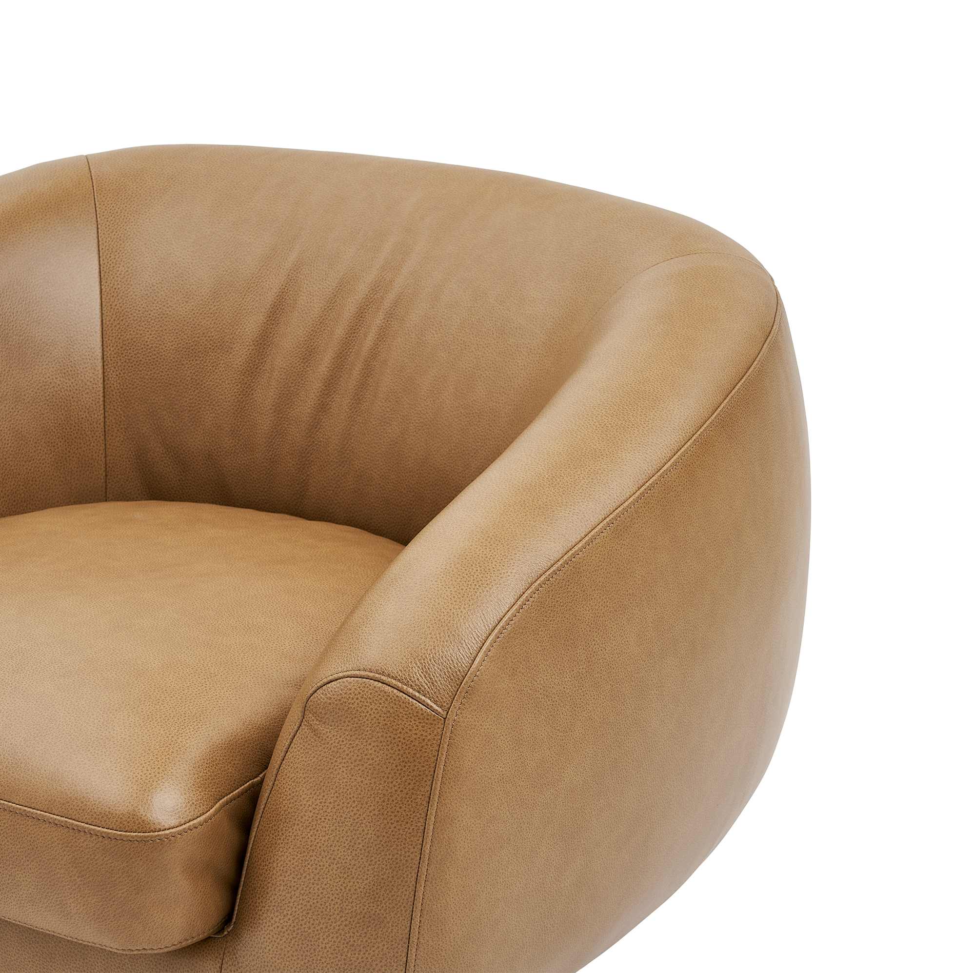 Xander Leather Swivel Armchair 5
