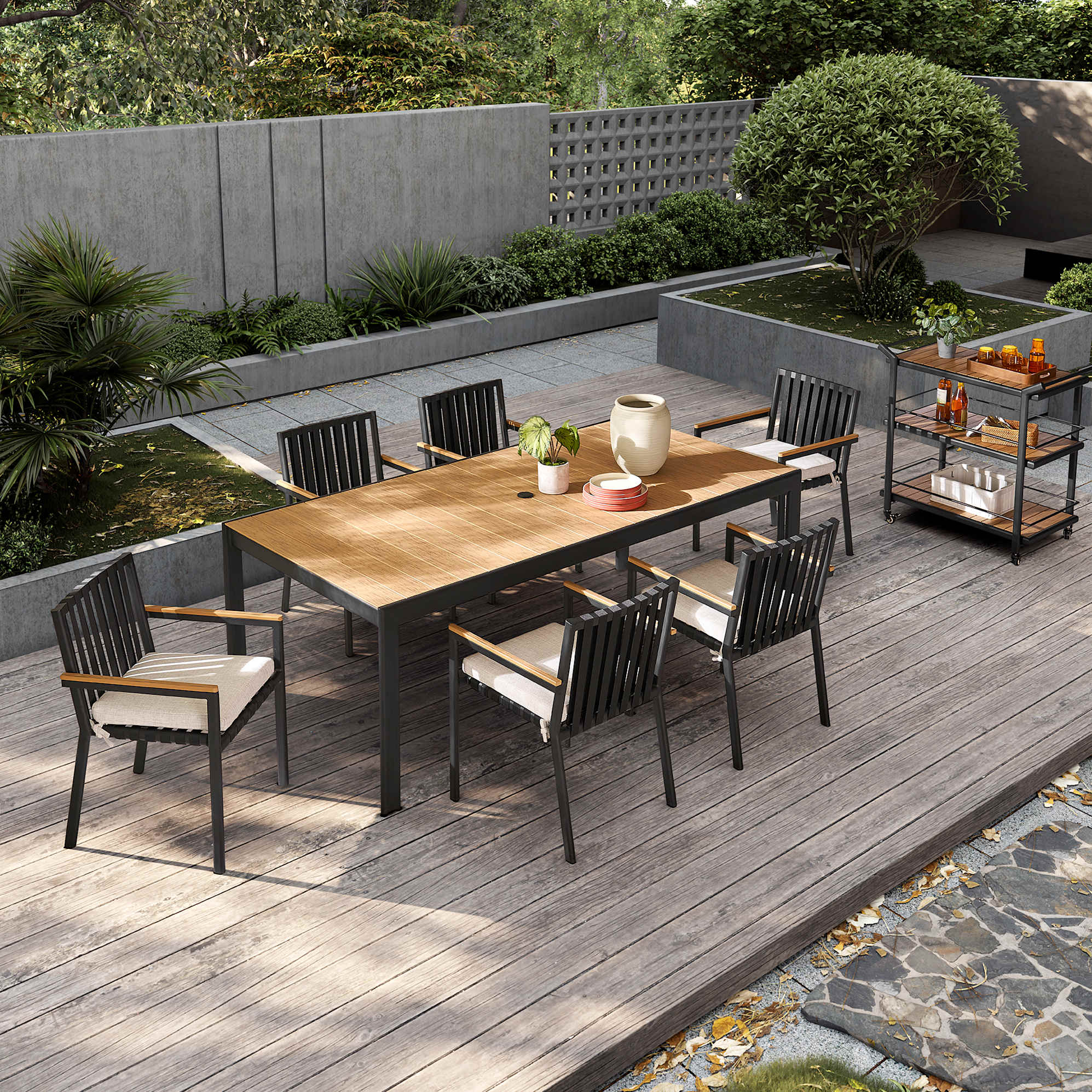 Sorrento Outdoor Bar Cart 3