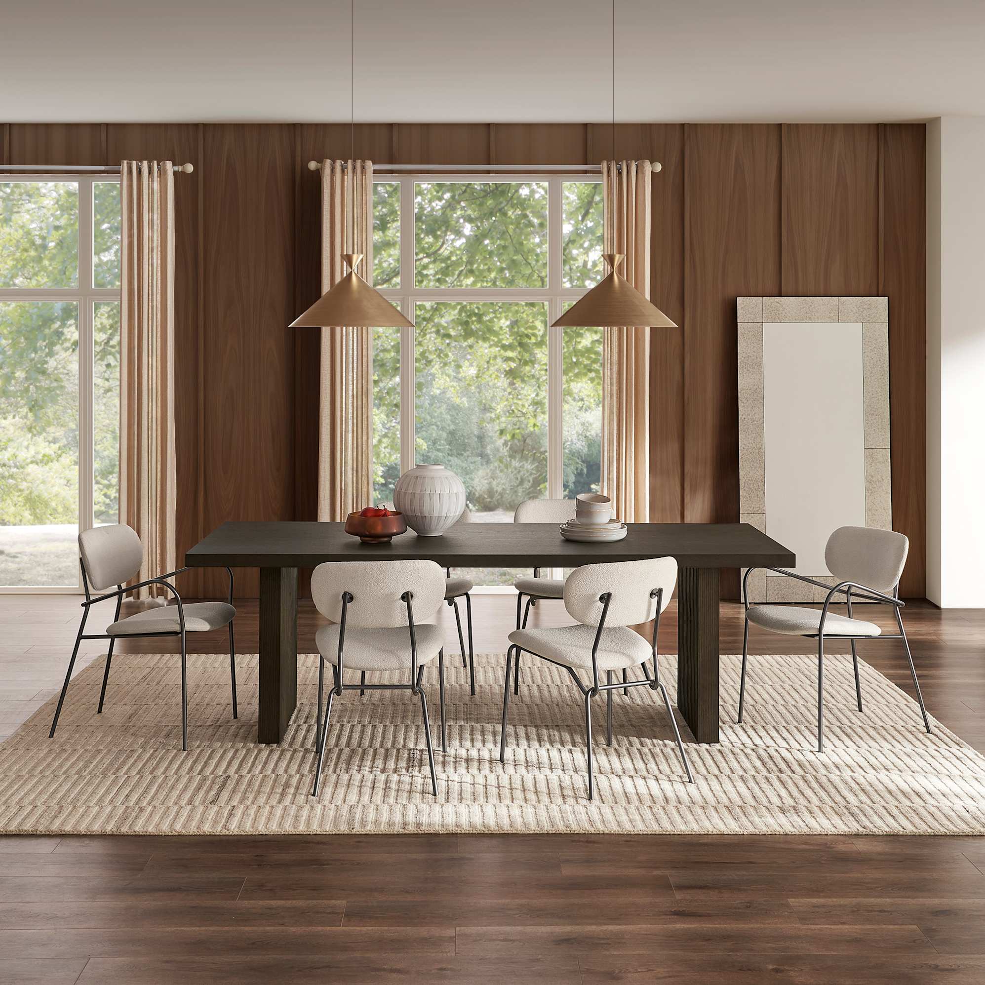 Winslow Performance Bouclé Dining Arm Chair 2