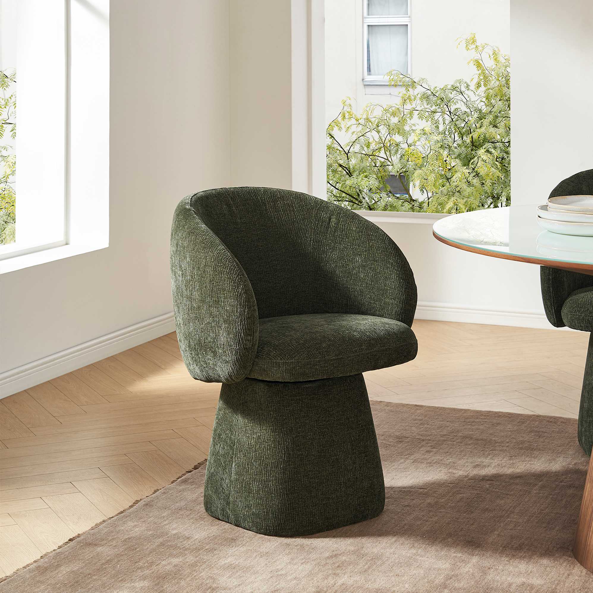 Cassidy Swivel Chair, (Performance Vermont) Cypress lifestyle