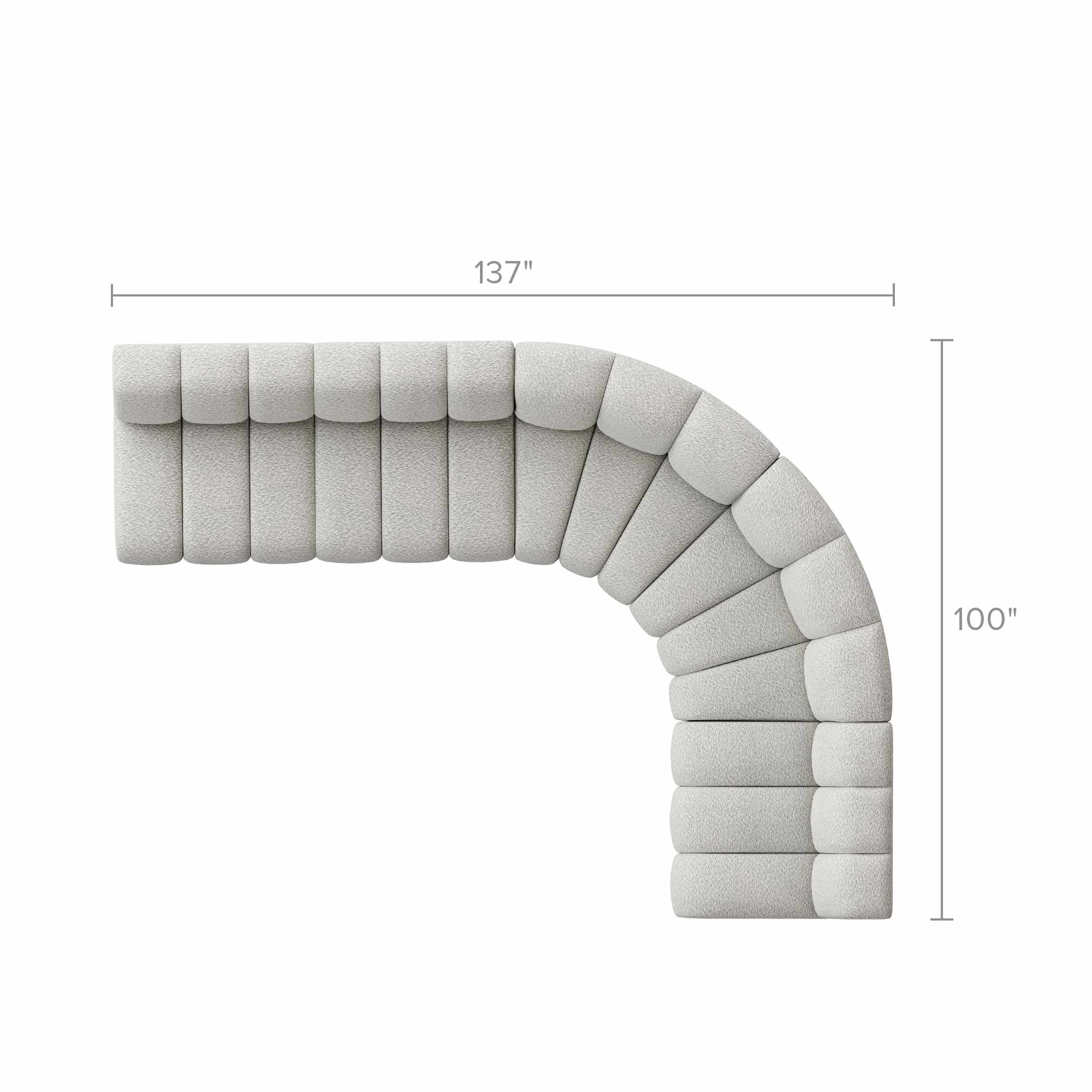 Marlow Performance Bouclé Chaise Sectional Sofa 12