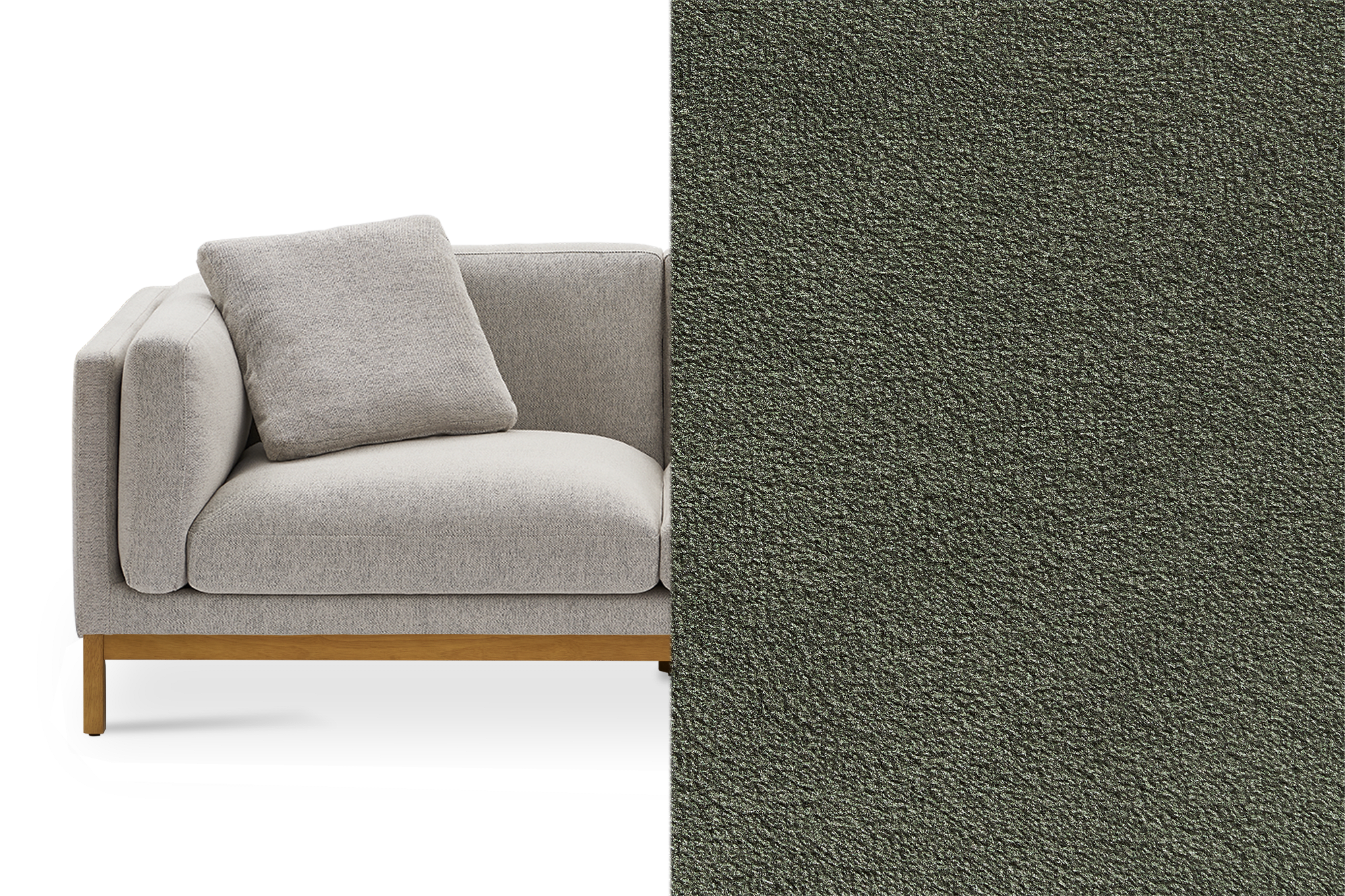 Owen 3 Seater Sofa Customized, (Performance Peyton) Moss (Natural Leg)