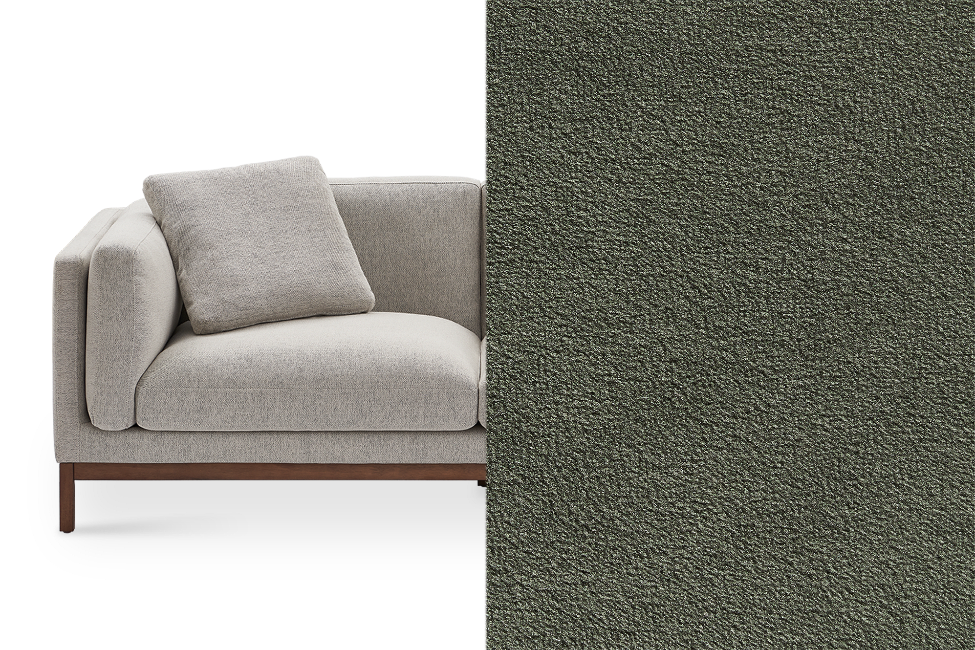 Owen Armchair Customised, (Performance Peyton) Moss (Walnut Leg)