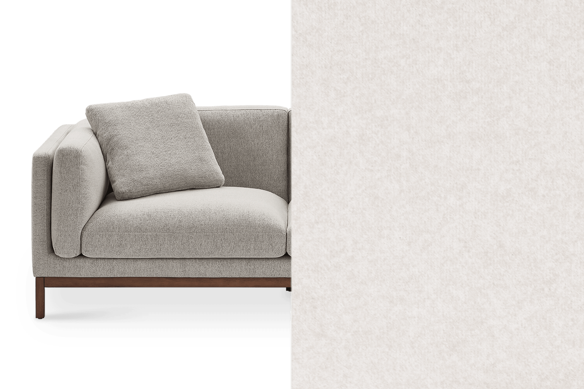 Owen Armchair Customized, (Performance Peyton) Ivory (Walnut Leg)