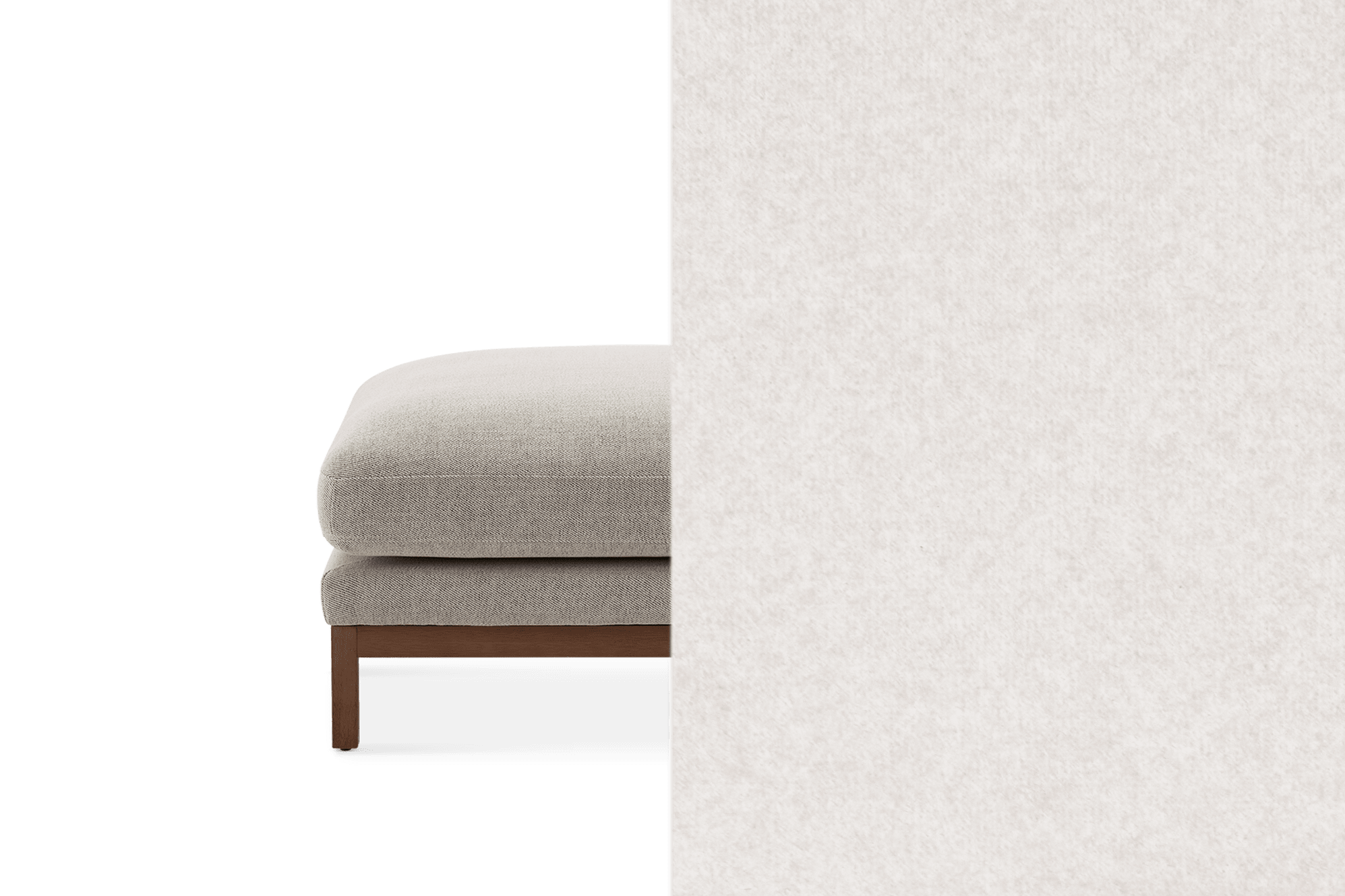 Owen Ottoman Customized, (Performance Peyton) Ivory (Walnut Leg)