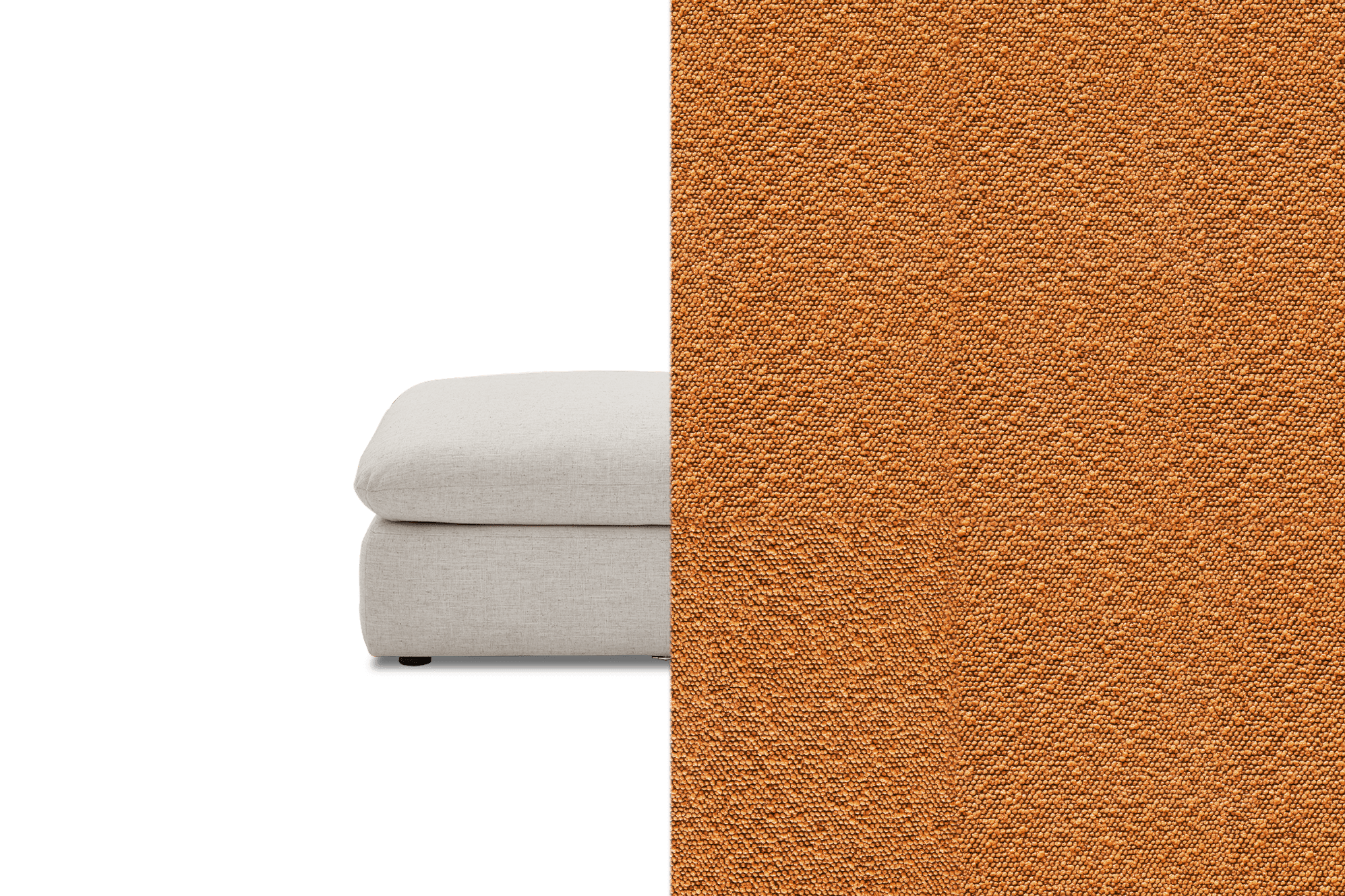 Dawson Small Ottoman Customized, (Performance Infinity) Ginger